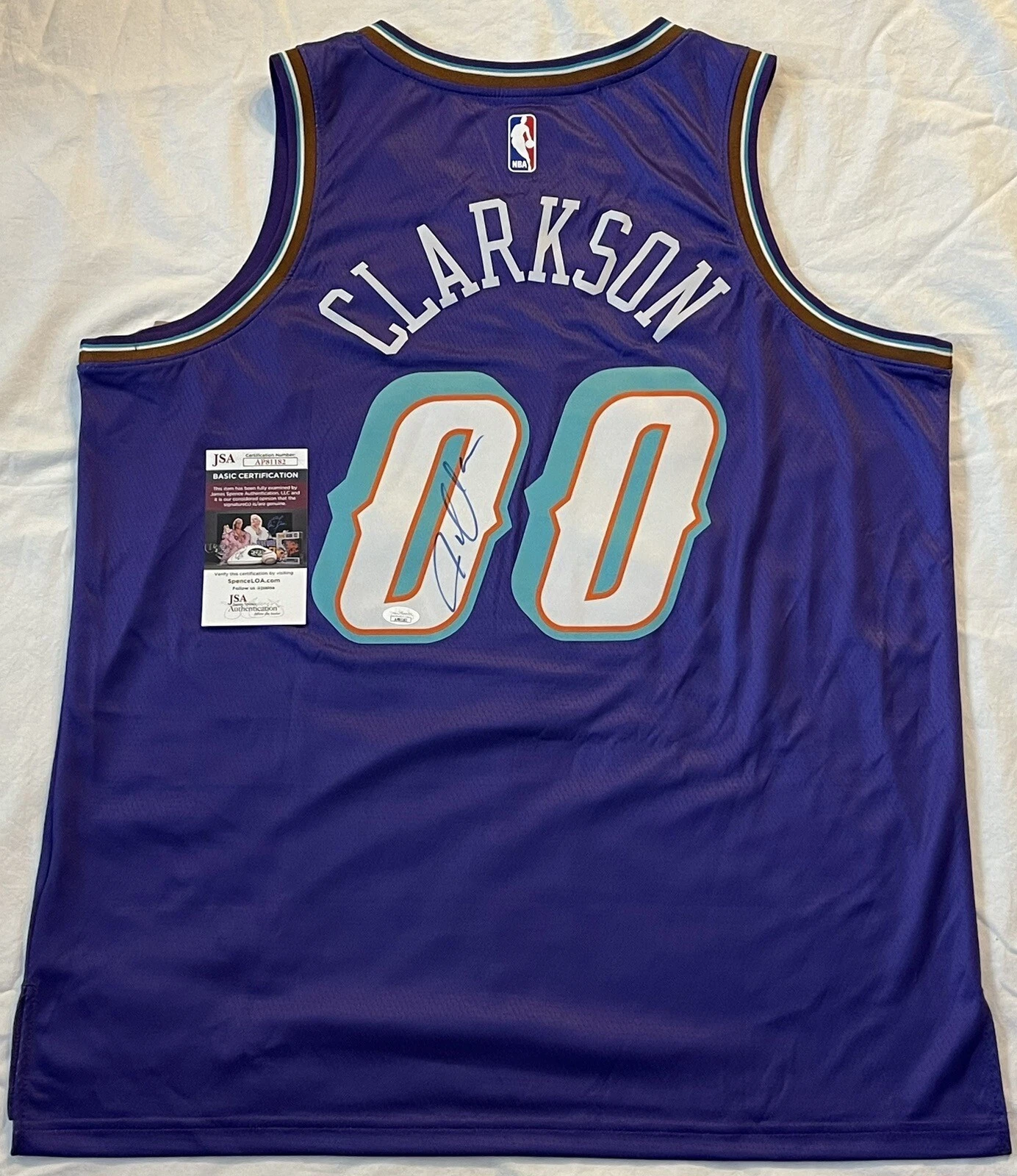 Jordan Clarkson Signed Autographed Utah Jazz Jersey JSA COA