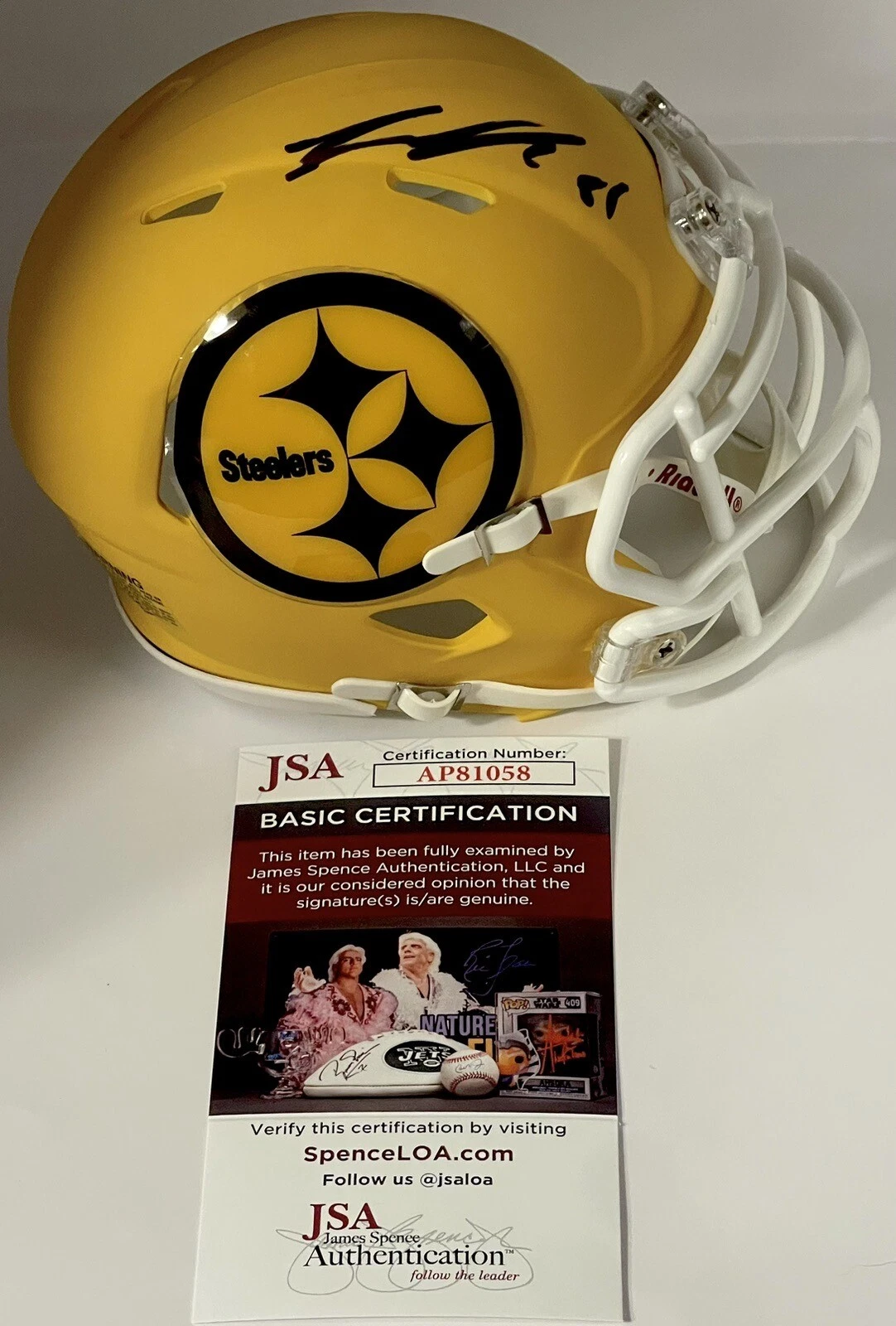 Pat Freiermuth Signed Autographed Custom Pittsburgh Steelers Mini Helmet JSA COA