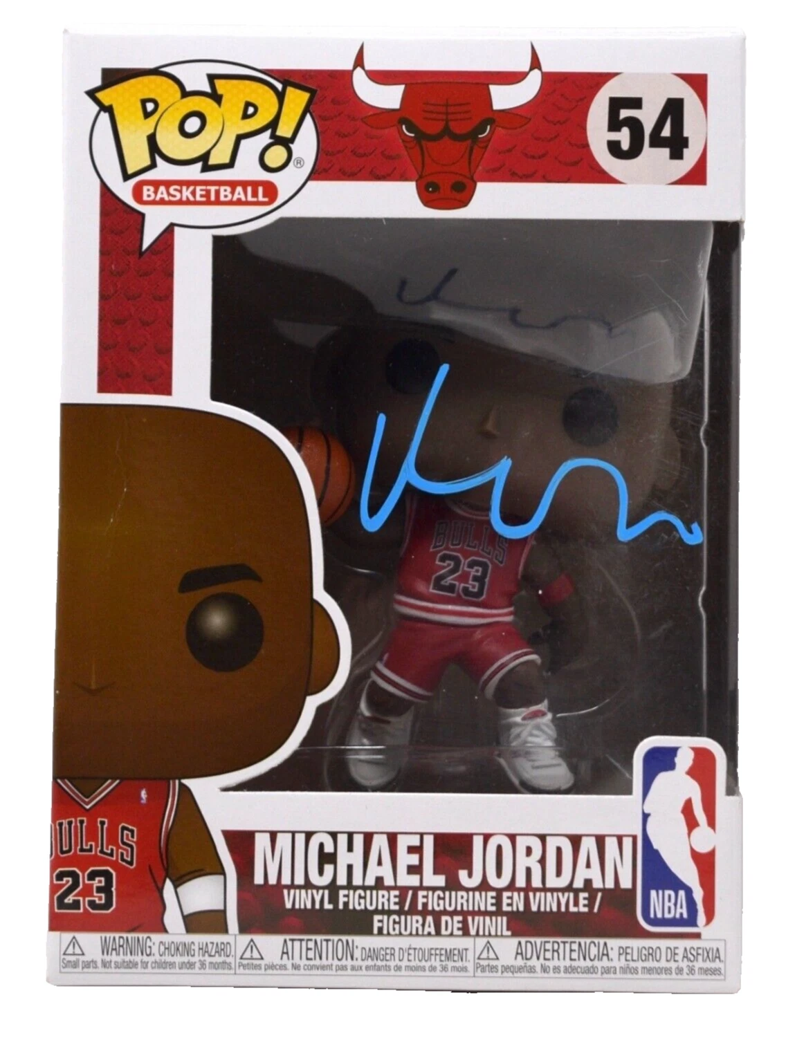 Matt Damon Signed Funko Pop Michael Jordan Chicago Bulls Air Movie Beckett COA