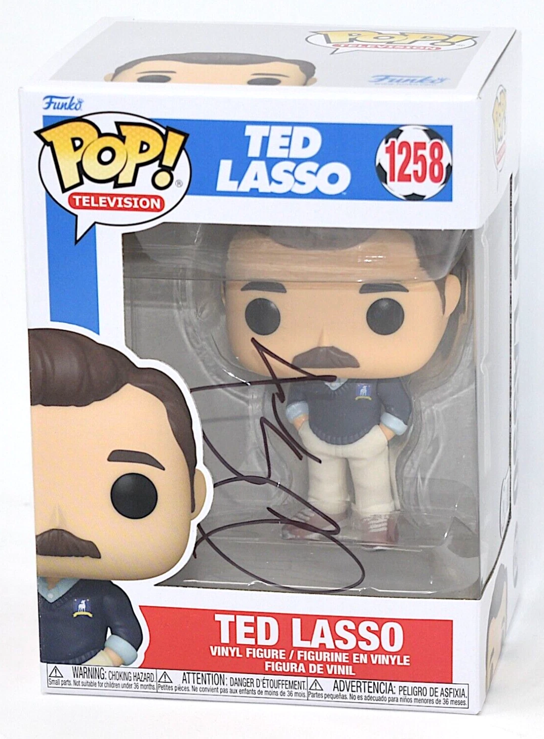 Jason Sudeikis Signed Funko Pop Ted Lasso #1258 Autograph Beckett COA