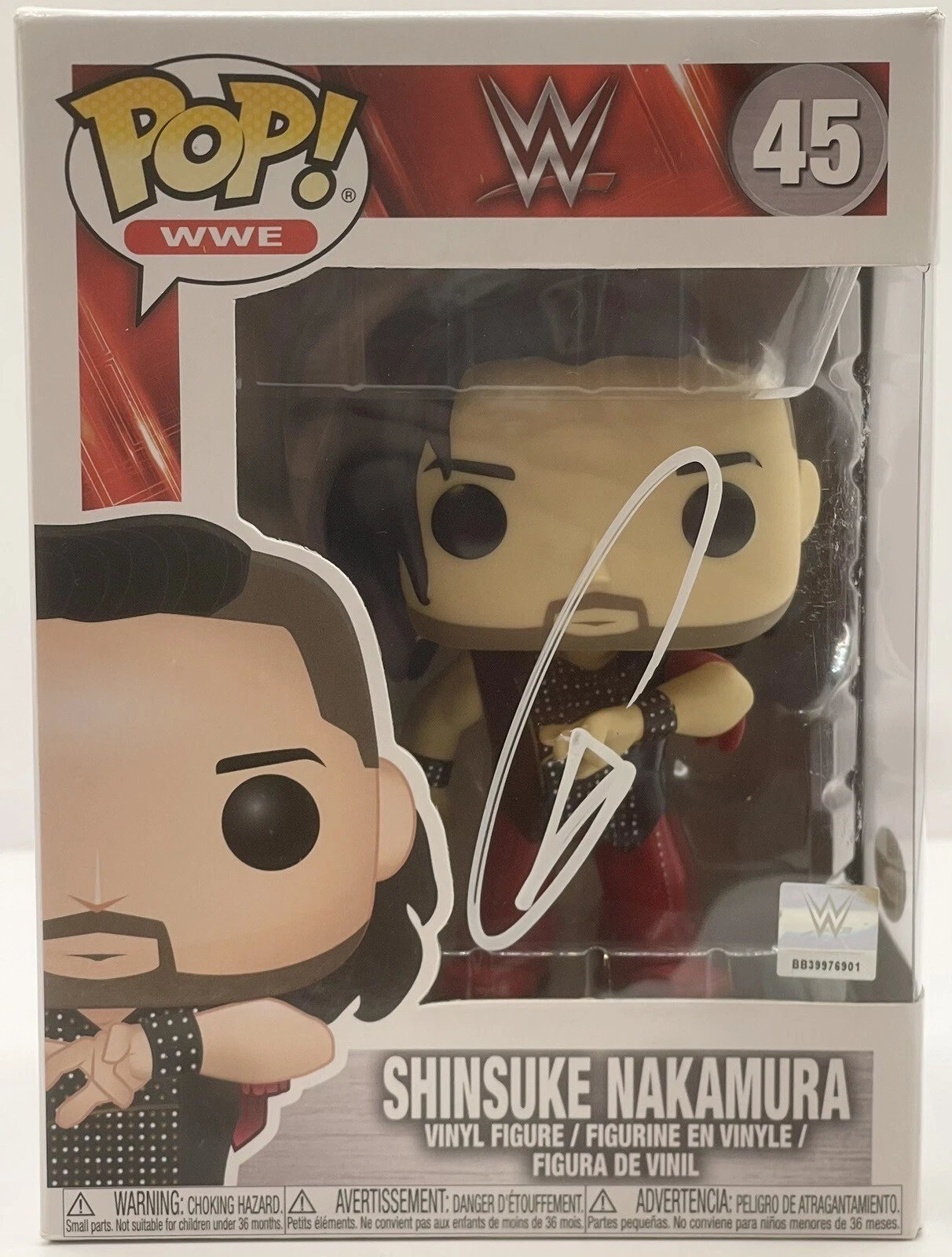 Shinsuke Nakamura Signed Autographed WWE Funko Pop Superstar JSA COA
