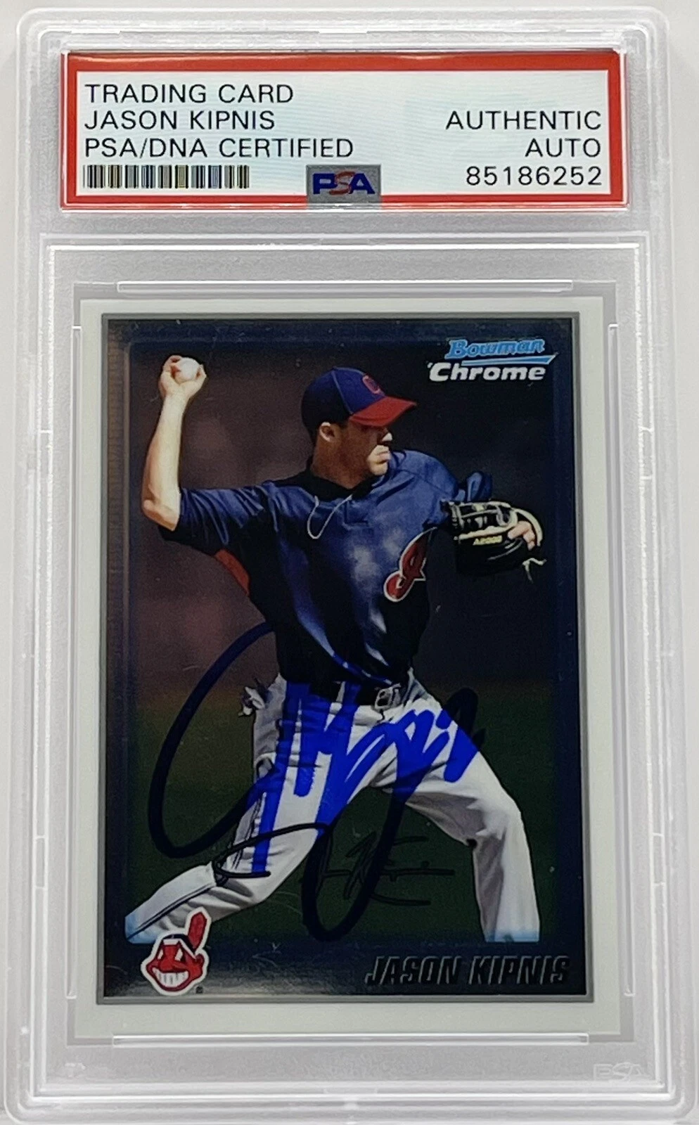 Jason Kipnis Signed 2010 Bowman Chrome Card Cleveland Indians PSA/DNA Slabbed