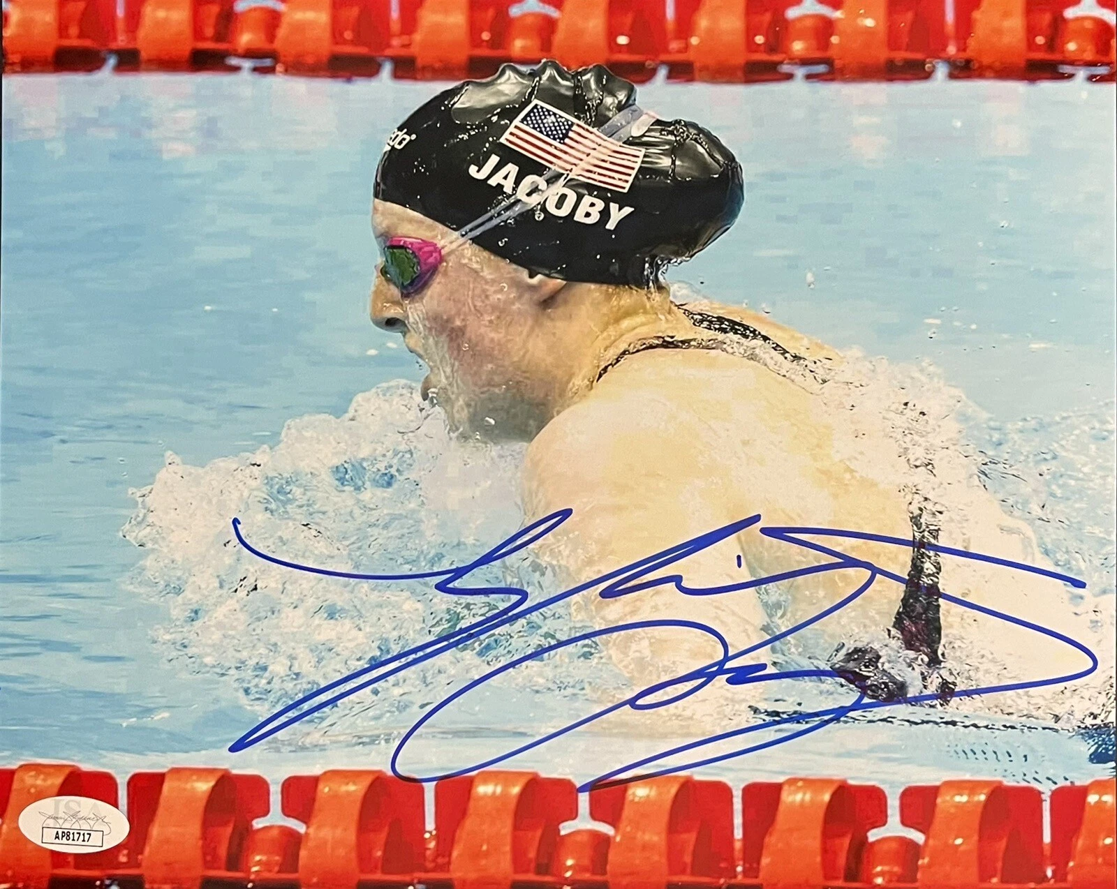 Lydia Jacoby Signed Autographed Olympic Swimmer Gold Medal JSA COA