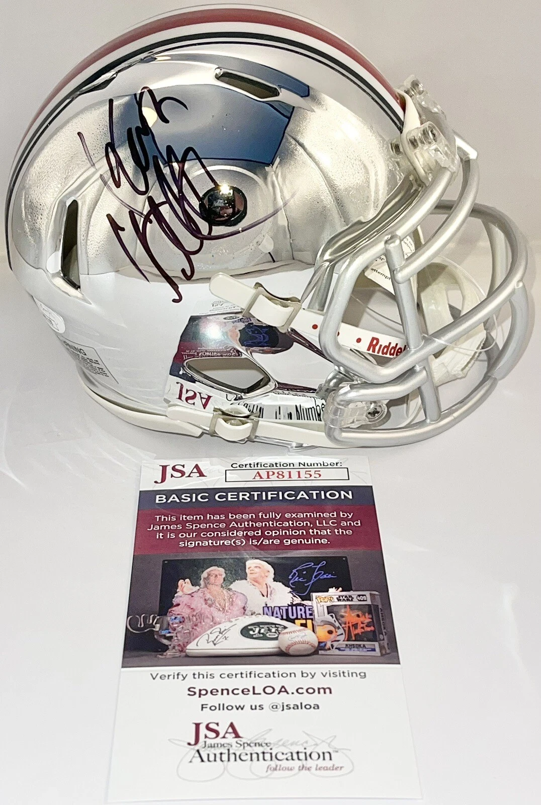 Kirk Herbstreit Signed Autographed Ohio State Buckeyes Chrome Mini Helmet JSA