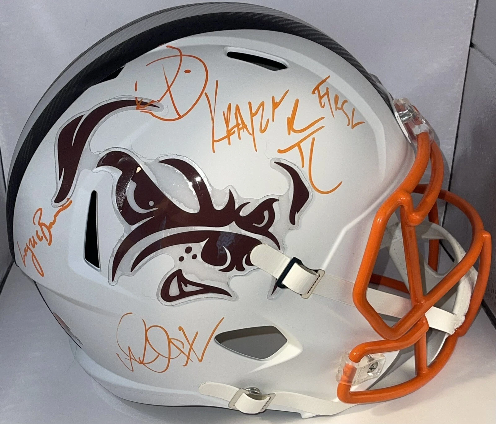 Bone Thugs N Harmony Signed F/S Custom Cleveland Dawg Helmet All 5 Members JSA