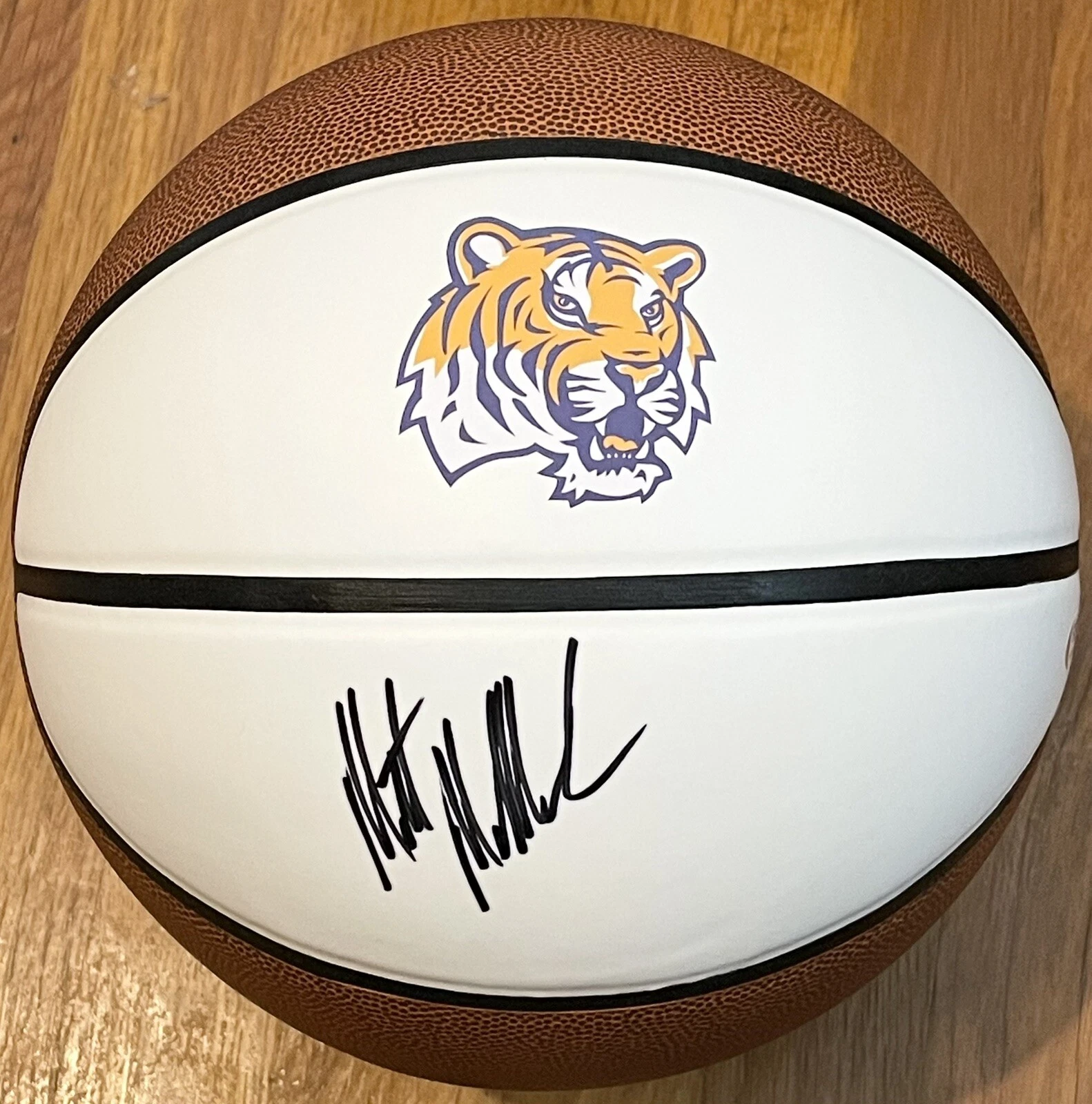 Matt McMahon Signed Autographed LSU Tigers Logo Basketball PSA/DNA