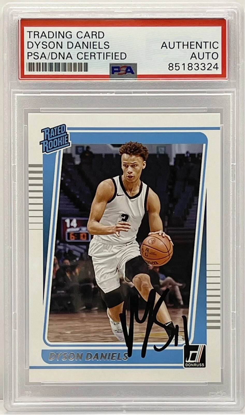 Dyson Daniels Signed 2022/2023 Donruss Chronicles Rookie Card PSA/DNA Slabbed