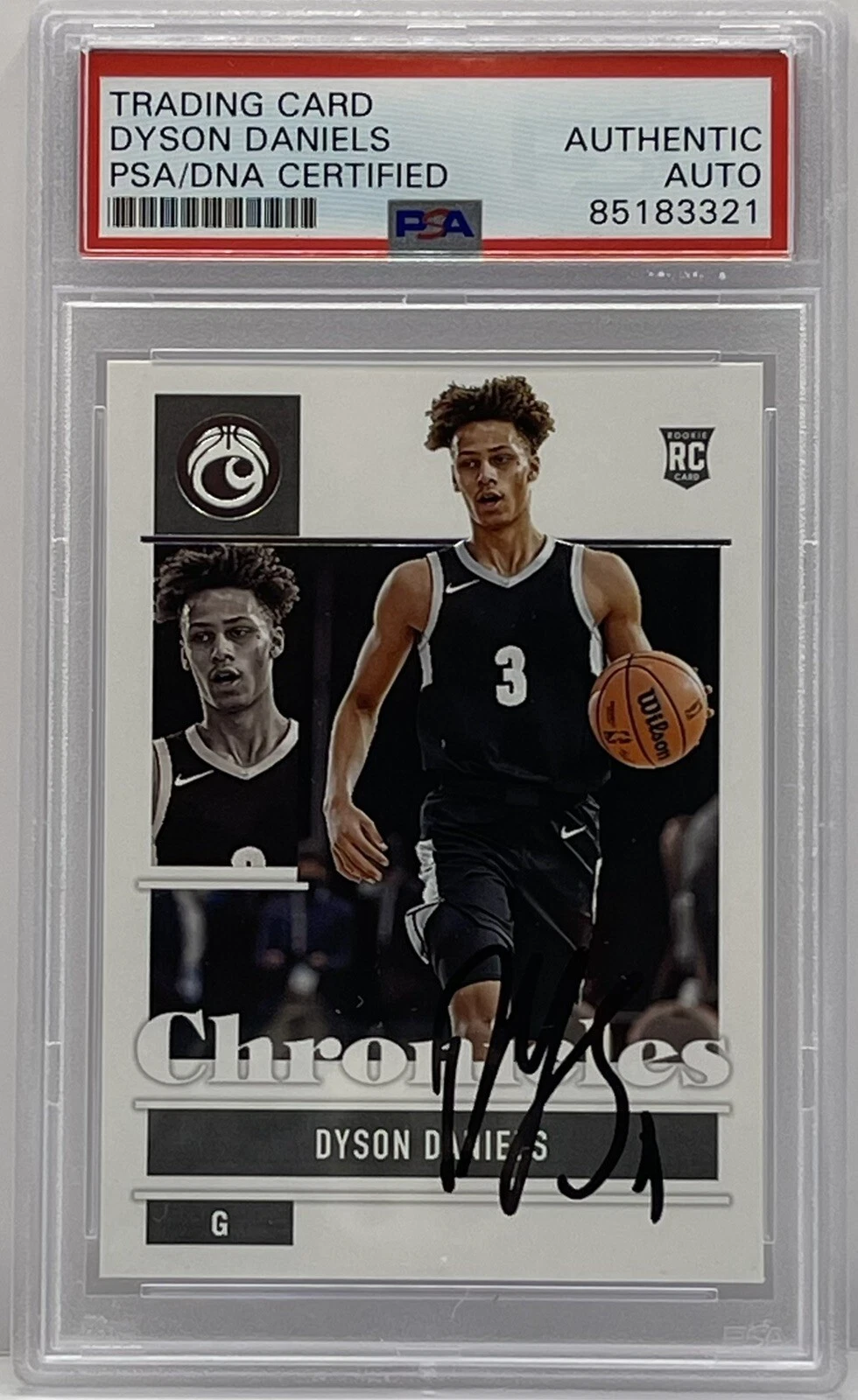 Dyson Daniels Signed 2022/2023 Chronicles Draft Pick Rookie Card PSA/DNA Slabbed