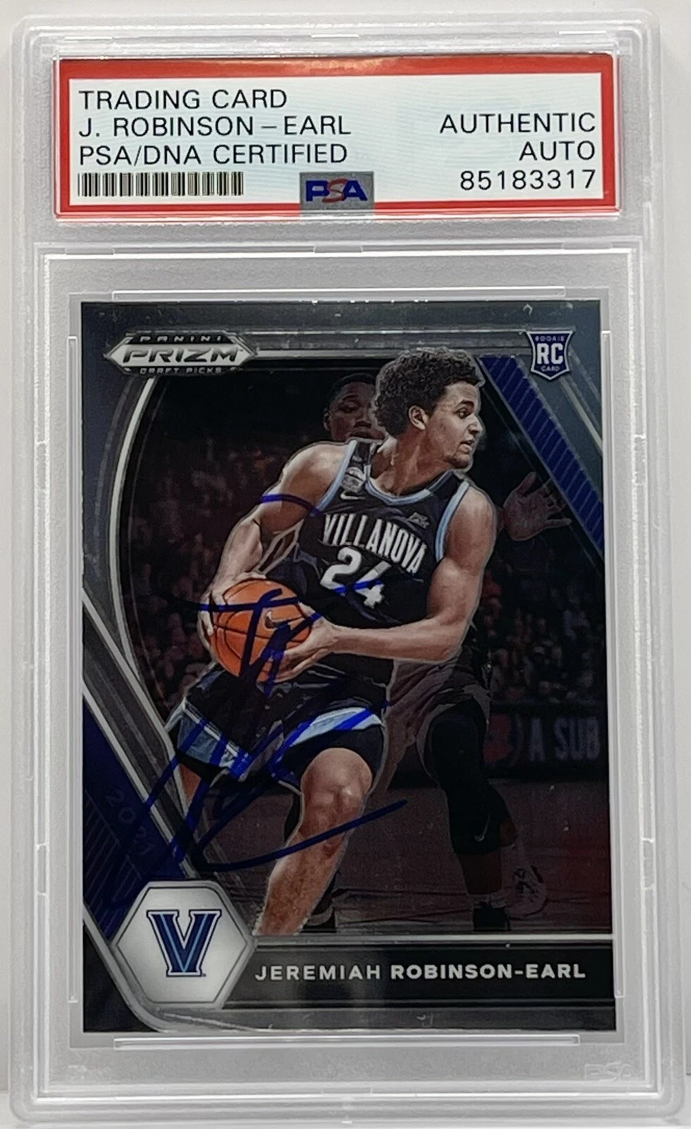 Jeremiah Robinson Earl Signed 2021/2022 Prizm Rookie Card PSA/DNA Slabbed