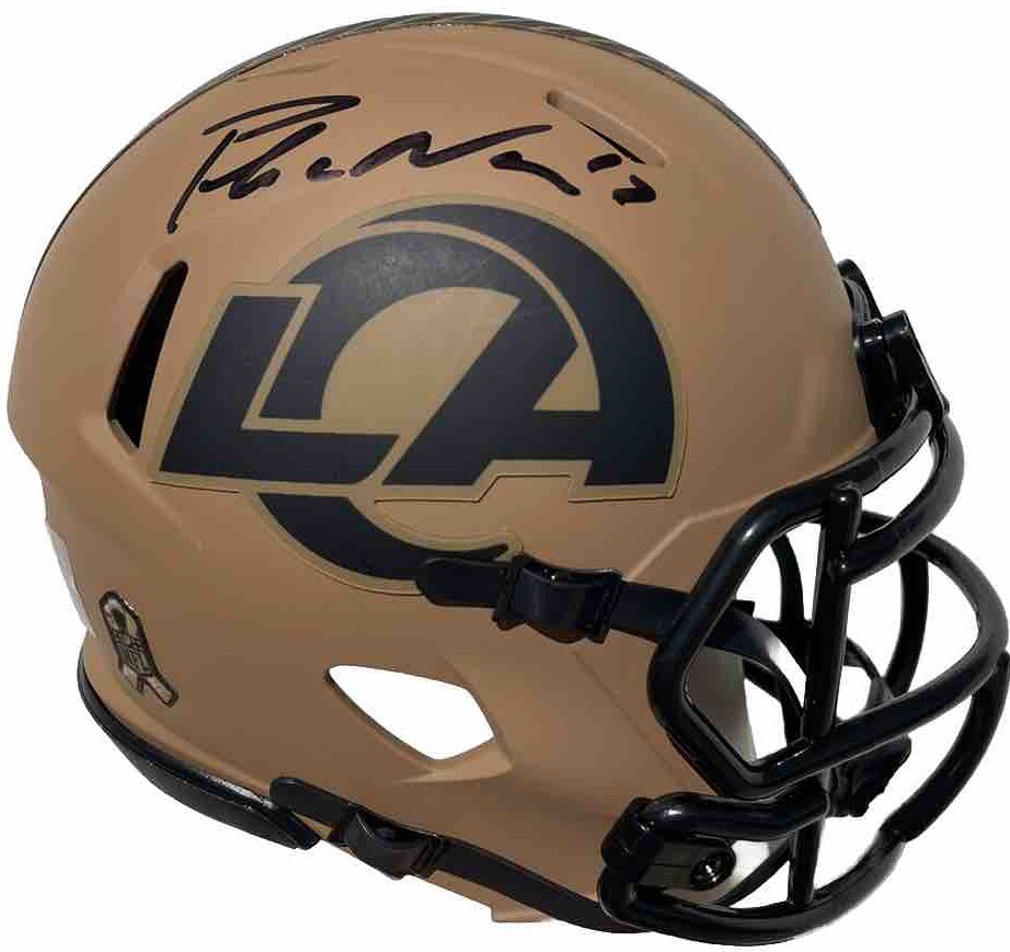 PSA/DNA Rams Puka Nacua Signed Autographed Authentic Speed Mini Football Helmet