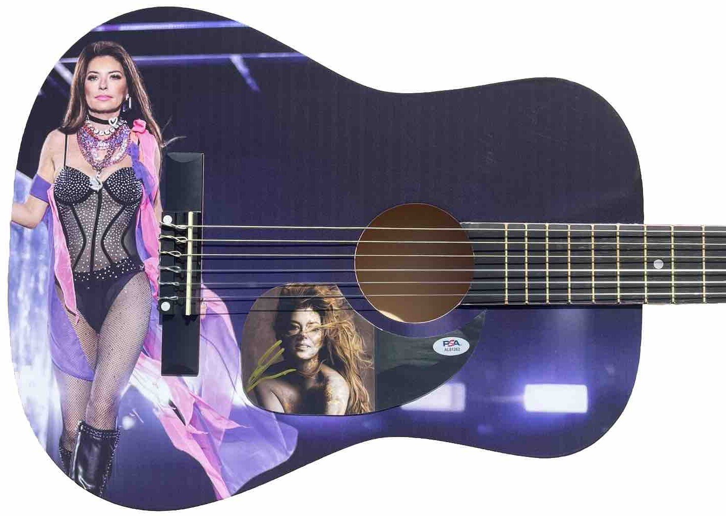 PSA/DNA Shania Twain Autographed Signed Limited Edition Graphic Acoustic Guitar