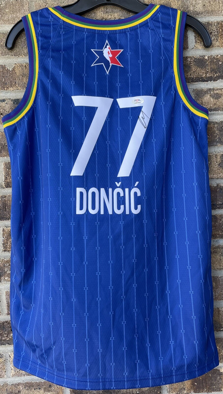 PSA/DNA Luka Doncic Autographed All Star Game Jordan Brand Basketball Jersey