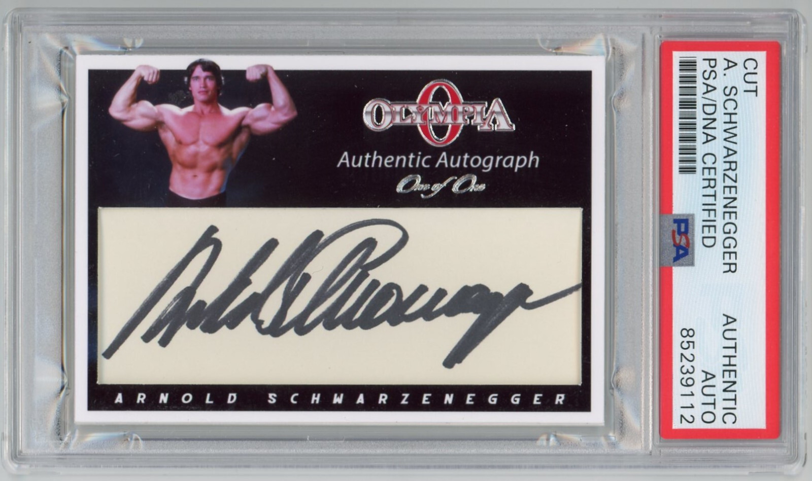 Arnold Schwarzenegger Signed Autographed Body Builder Trading Card 1/1 PSA/DNA