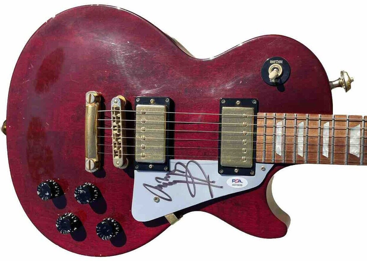 PSA/DNA Jimmy Page Autographed Gibson Les Paul Studio Wine Red Electric Guitar