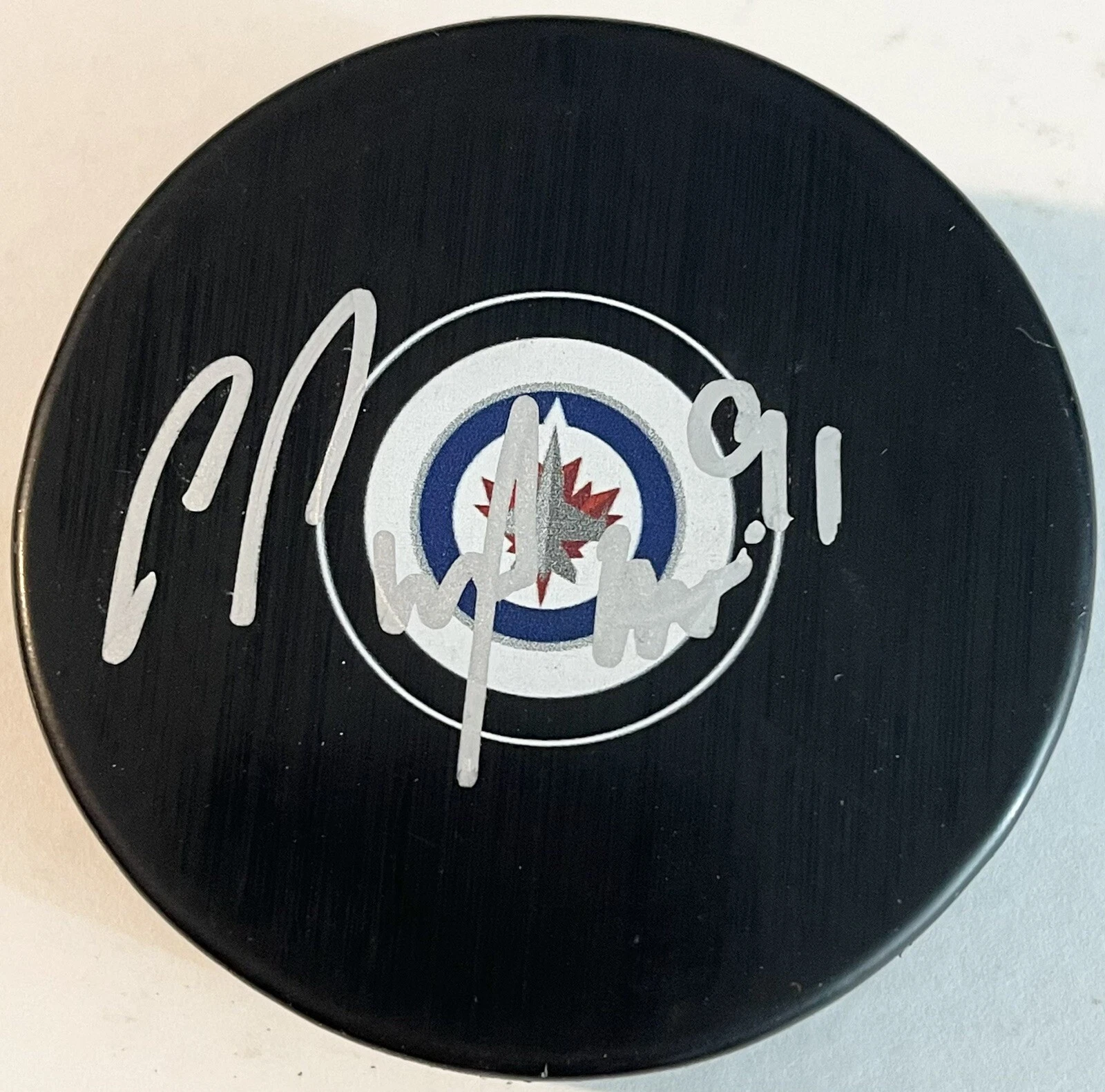 Cole Perfetti Signed Autographed Winnipeg Jets NHL Puck PSA/DNA COA