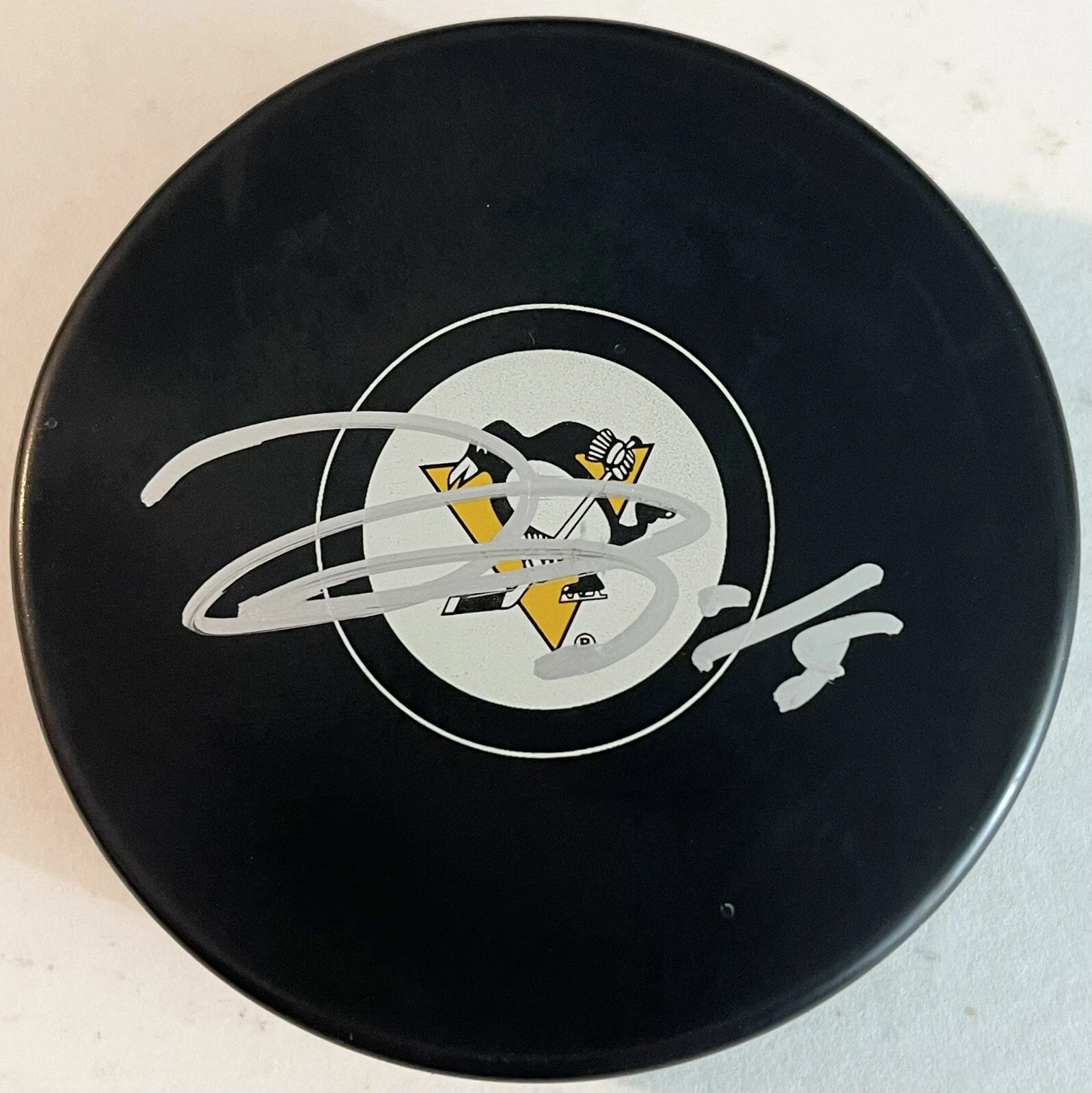Jesse Puljujarvi Signed Autographed Pittsburgh Penguins Logo Hockey Puck PSA/DNA