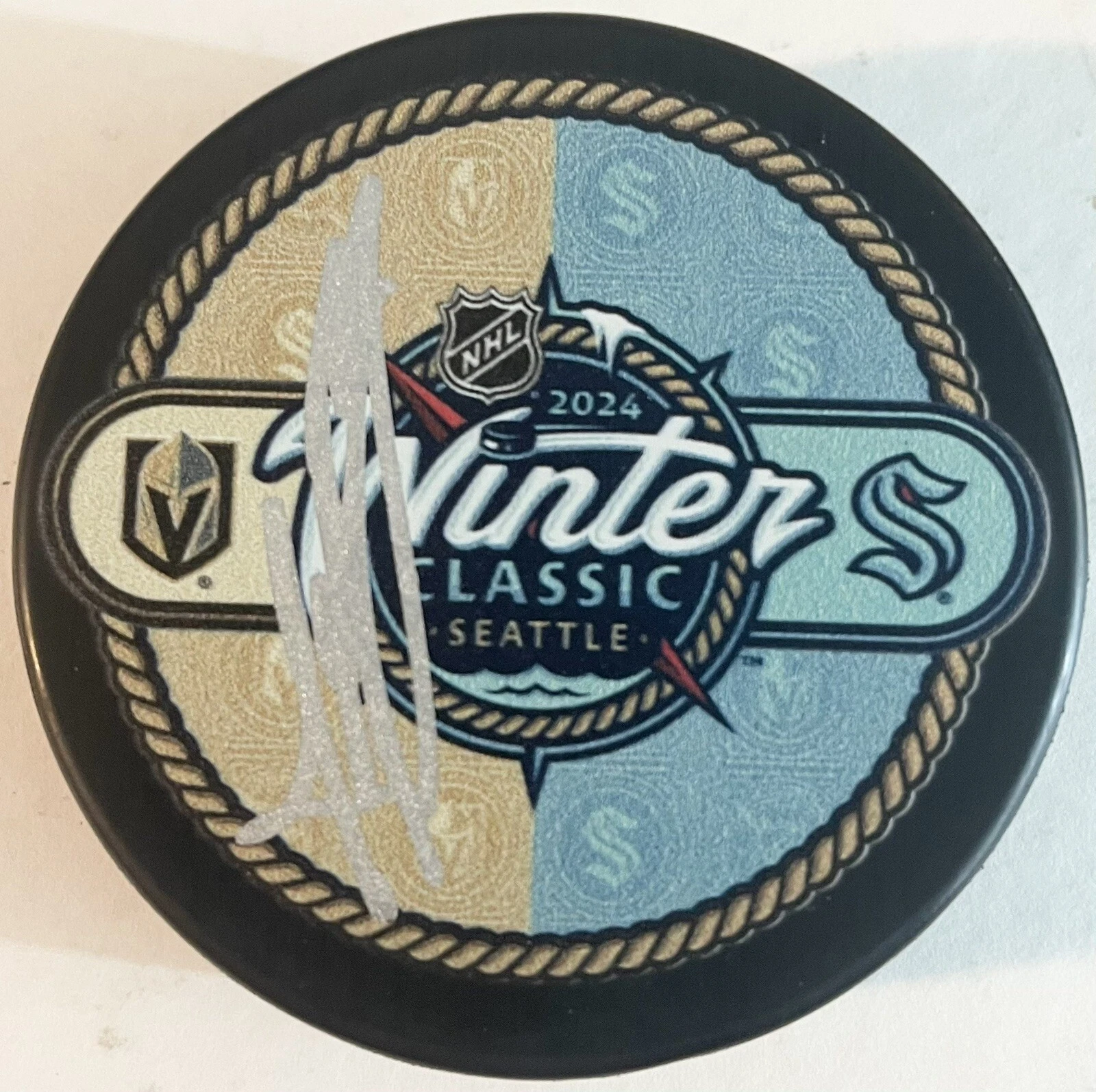 JT Brown Signed Autographed Seattle Kracken Winter Classic Puck PSA/DNA