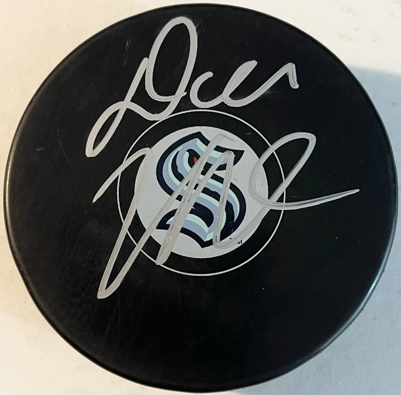 Dave Hakstol Signed Autographed Seattle Kracken Logo Hockey Puck PSA/DNA