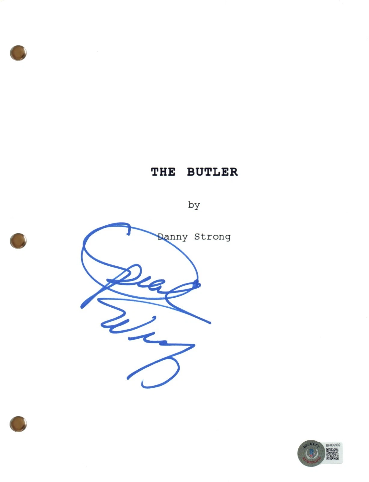 Oprah Winfrey Signed Autograph The Butler Movie Script Screenplay Beckett COA