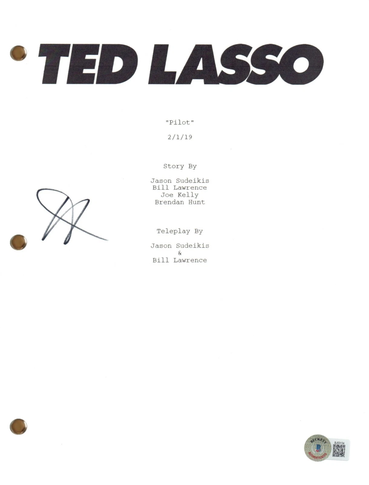 Keeley Hazell Signed Autograph Ted Lasso Pilot Script Screenplay Bex Beckett COA