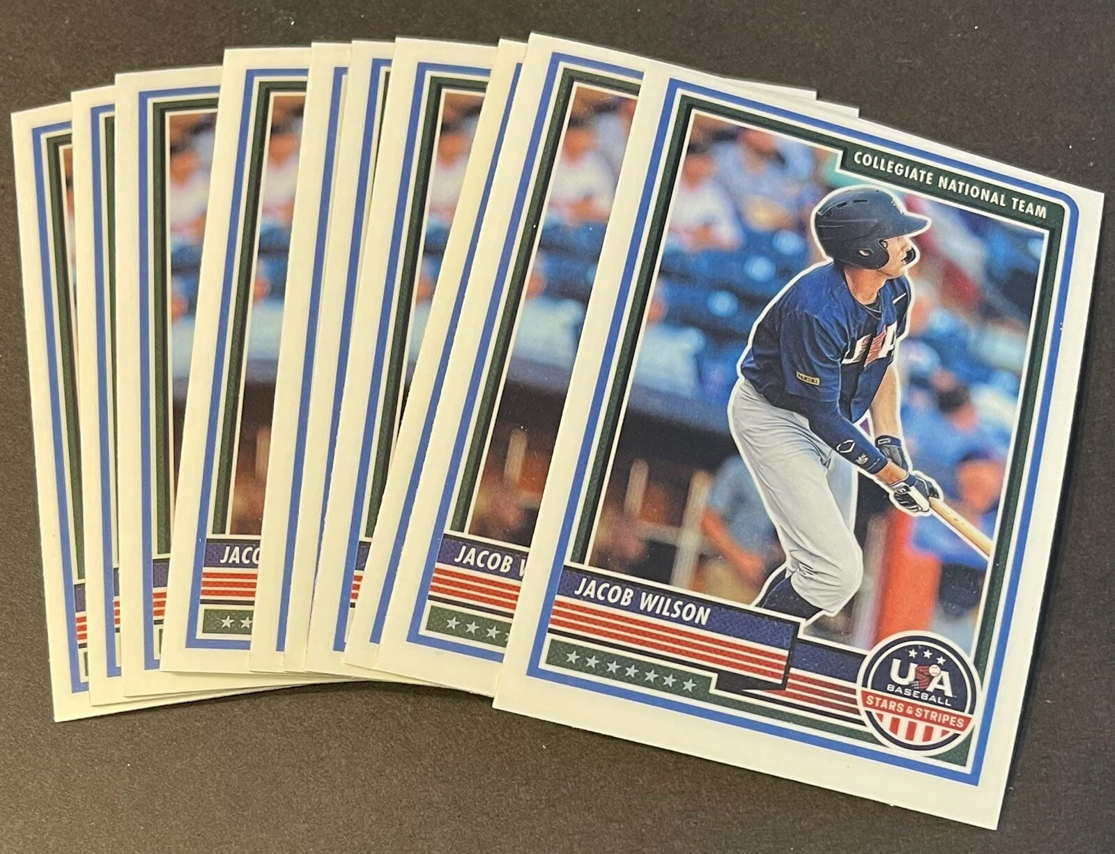 (X10 LOT) JACOB WILSON 2023 USA BASEBALL STARS & STRIPES CHROME #84 GRAND CANYON COLLECTIBLE MEMORABILIA