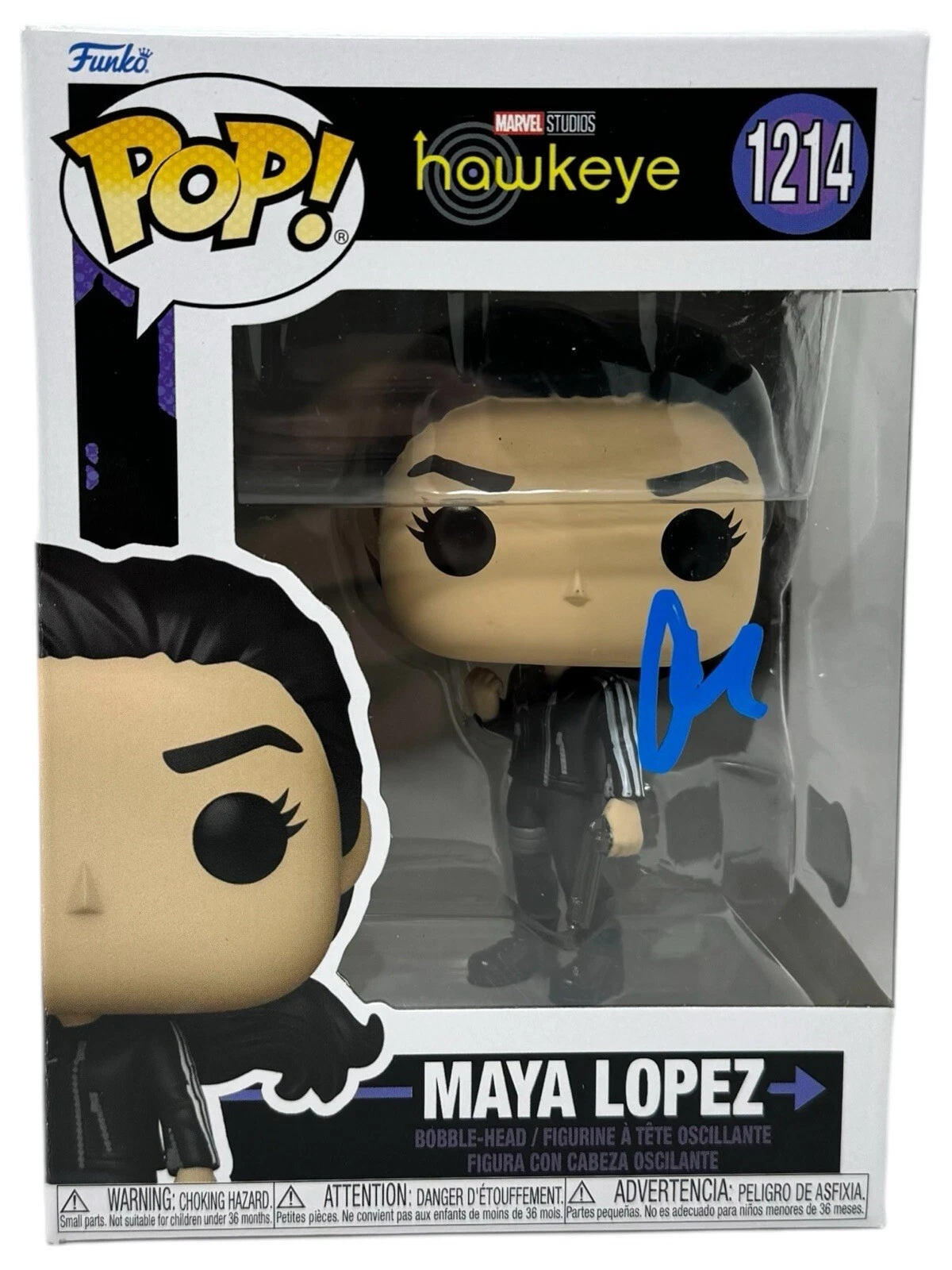 ALAQUA COX SIGNED AUTOGRAPH MAYA LOPEZ FUNKO POP HAWKEYE ECHO MARVEL BAS COA COLLECTIBLE MEMORABILIA