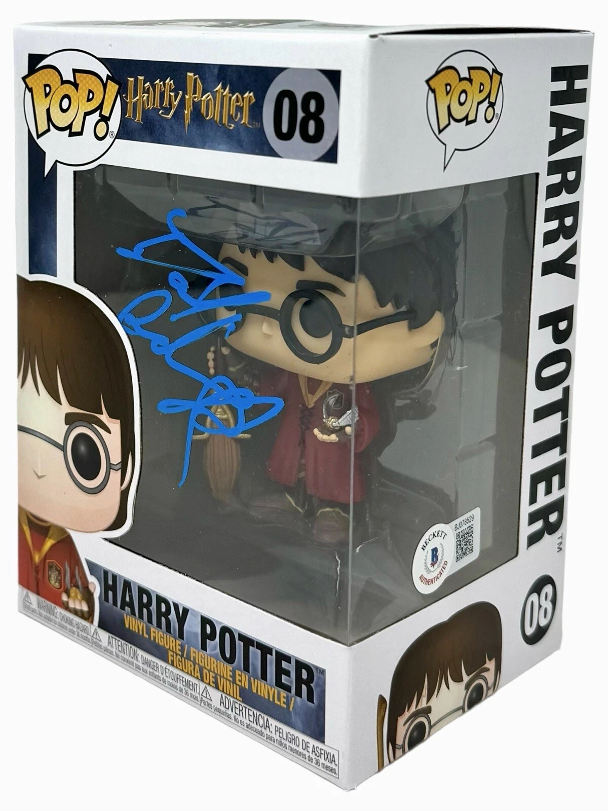 Daniel Radcliffe Harry Potter Signed Autograph Funko Pop #08 Beckett COA
