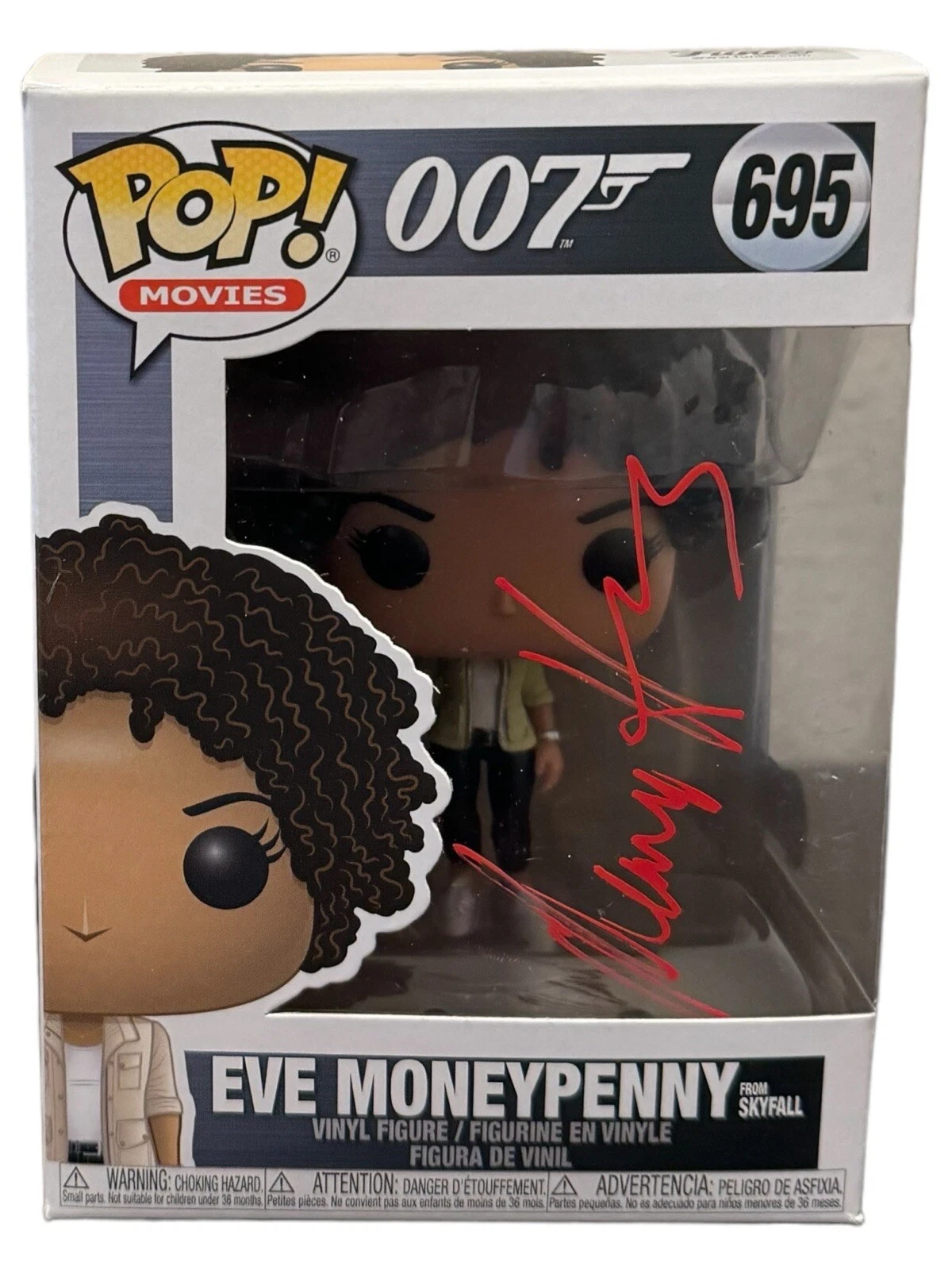 Naomie Harris Signed Autograph Skyfall Funko Pop Eve Moneypenny 007 Beckett COA