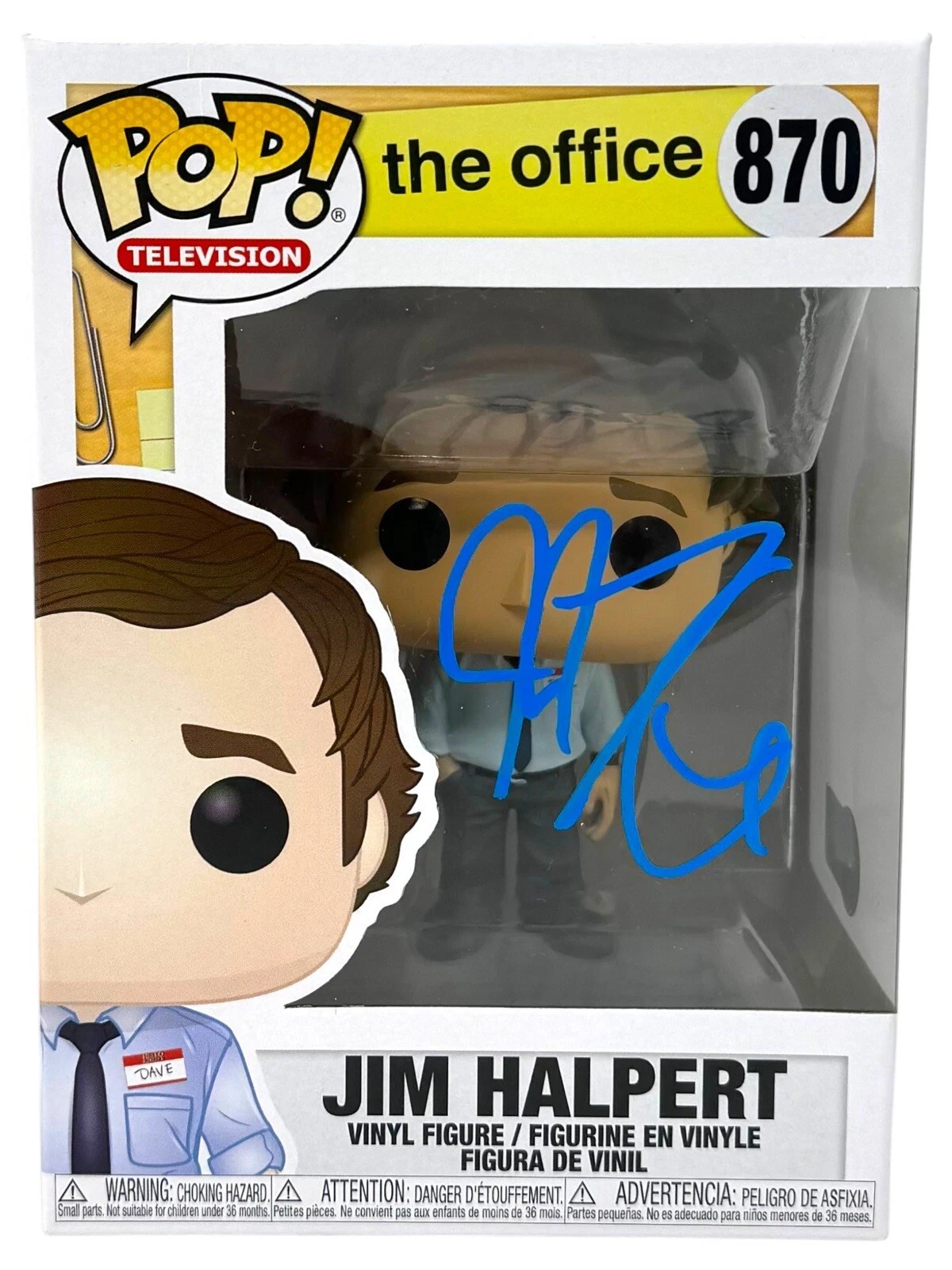 John Krasinski Signed The Office Jim Halpert Funko Pop 870 Autograph Beckett COA