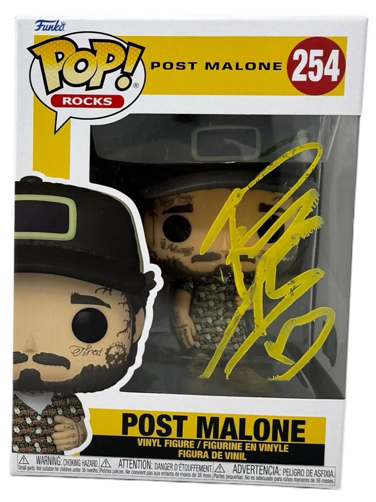 Post Malone Signed Autograph Funko Pop #254 Stoney Austin Figure Beckett COA
