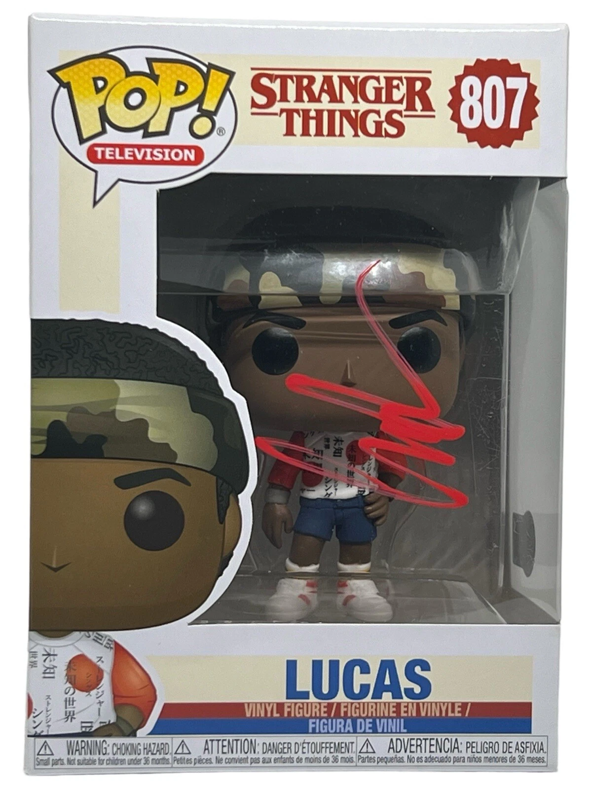 Caleb McLaughlin Signed Stranger Things Lucas Funko Pop 807 Autograph BAS COA