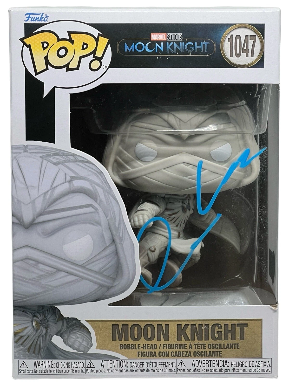 Oscar Isaac Signed Autograph Moon Knight Funko Pop #1047 Marvel Beckett COA