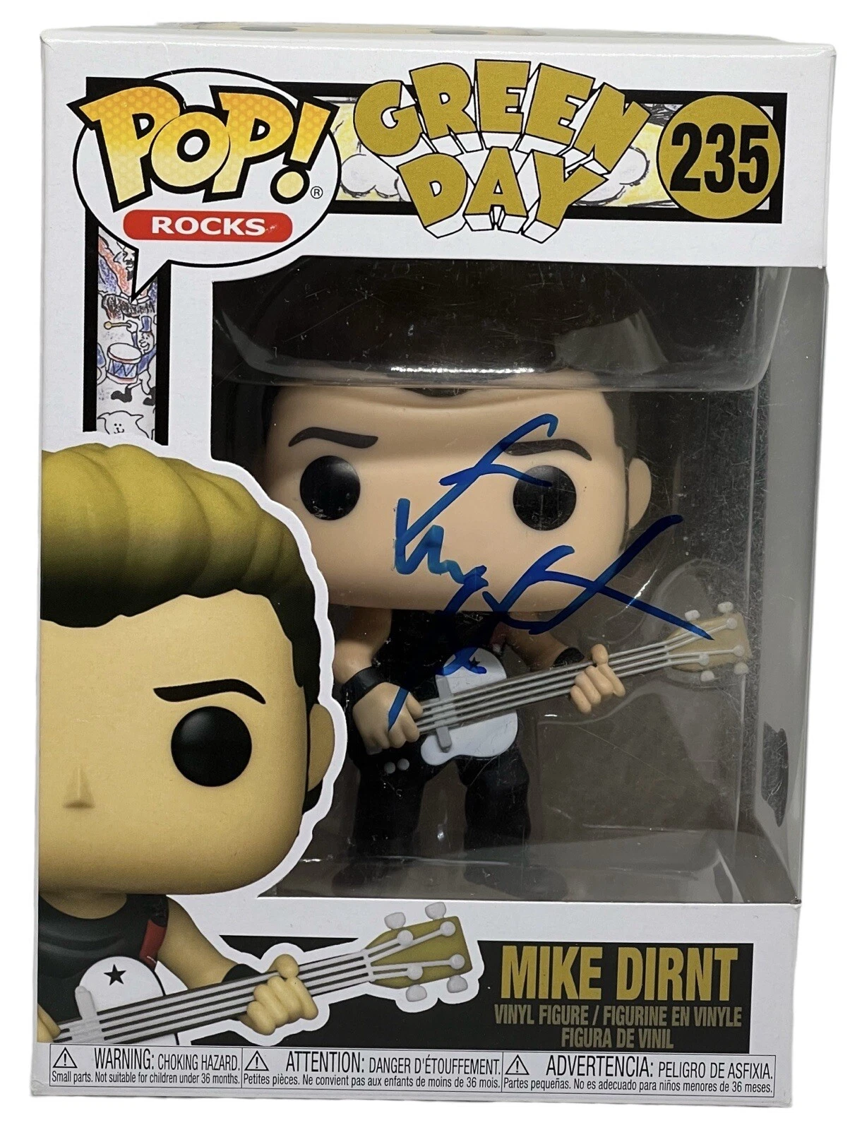 Mike Dirnt Signed Green Day Funko Pop Rocks 235 Figure Autograph Beckett COA