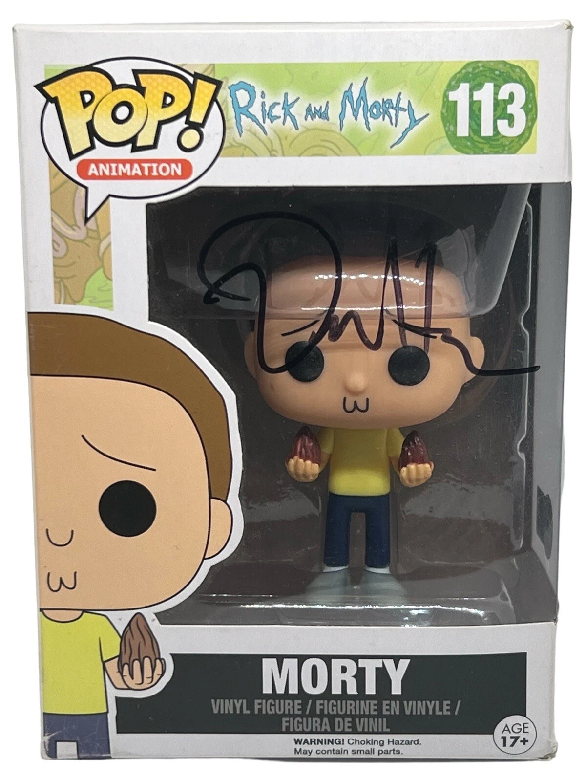Dan Harmon Signed Rick and Morty Funko Pop Morty 113 Autograph Beckett COA