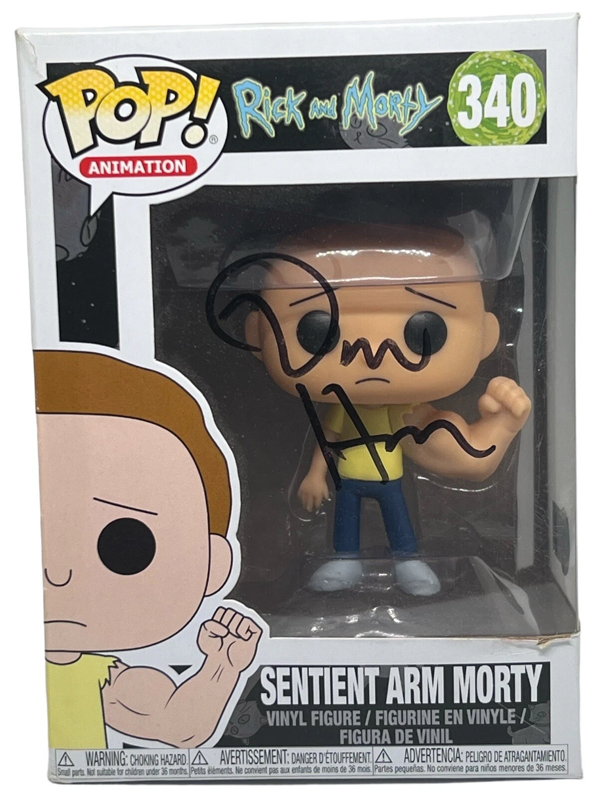 Dan Harmon Signed Rick and Morty Funko Pop Sentient Arm Morty Autograph BAS COA