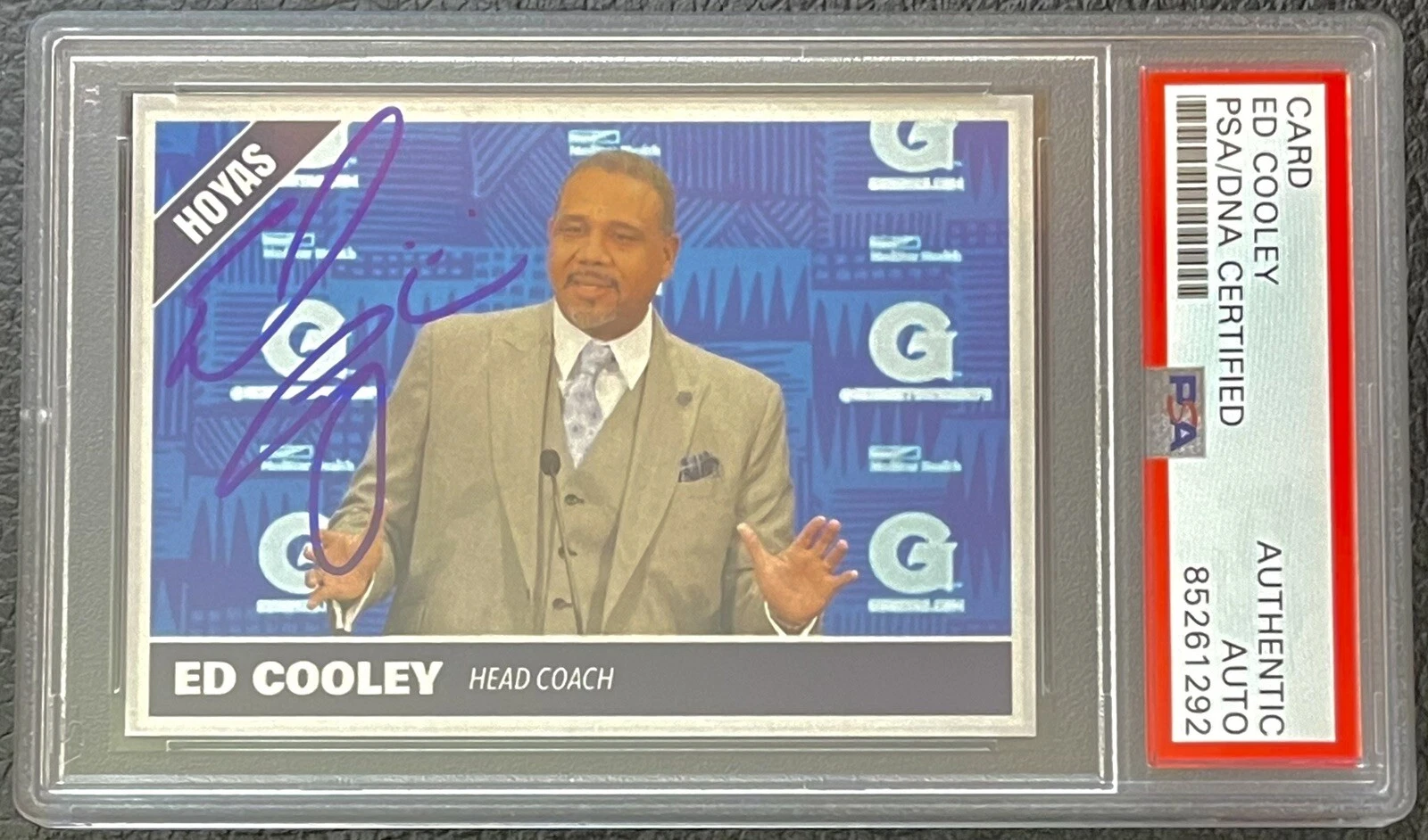 Ed Cooley Signed Autographed Georgetown Hoyas Custom Card PSA/DNA Slabbed