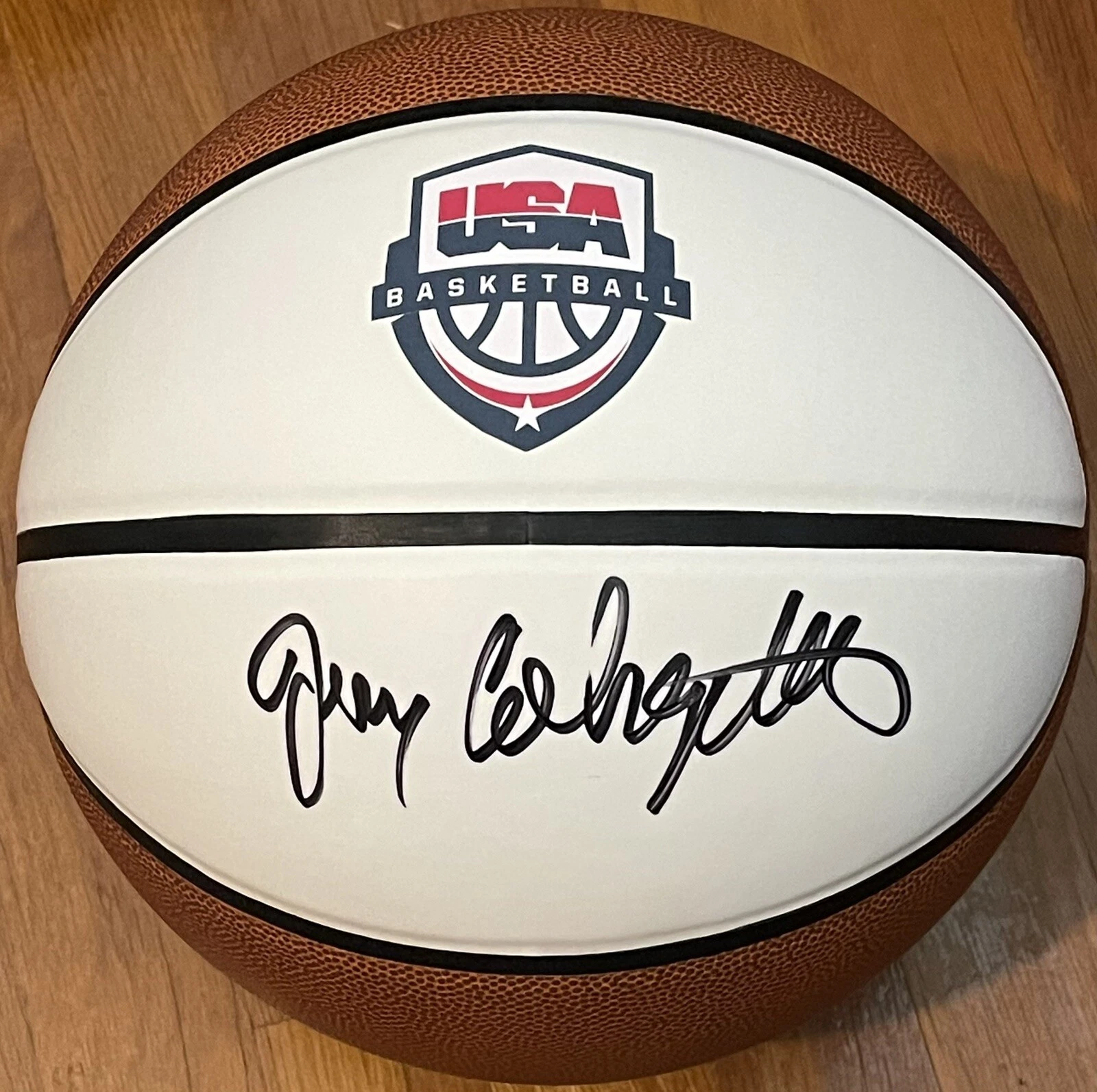 Jerry Colangelo Signed Autographed Team USA Logo Basketball PSA/DNA COA