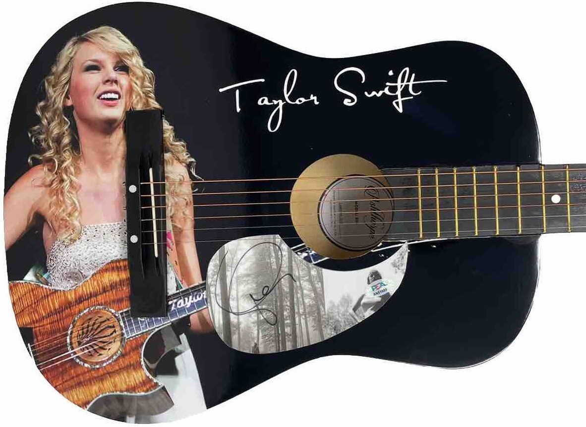 PSA/DNA Taylor Swift Autographed Limited Edition Graphic Acoustic Guitar