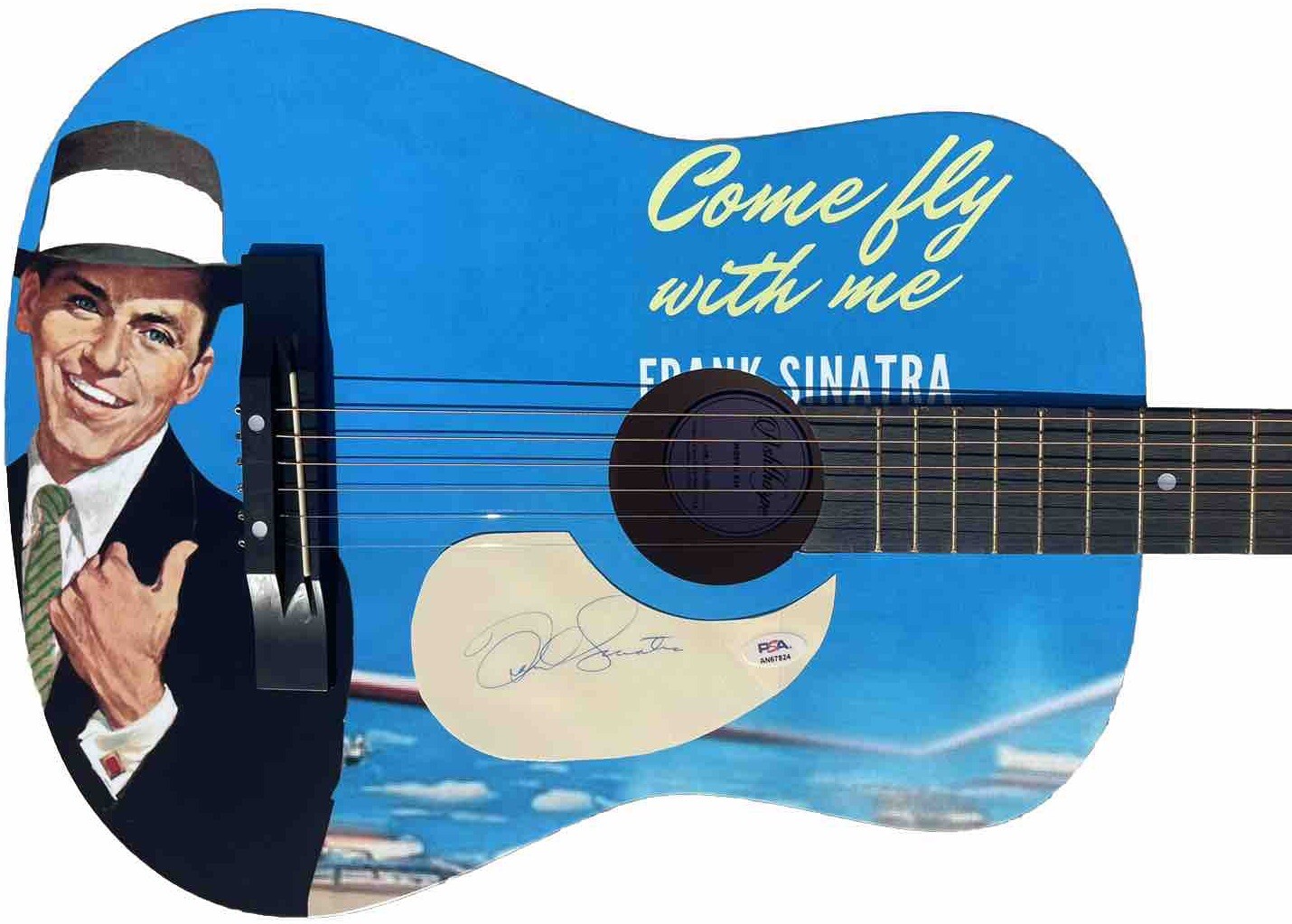 PSA/DNA Frank Sinatra Autographed Signed Limited Edition Graphic Acoustic Guitar