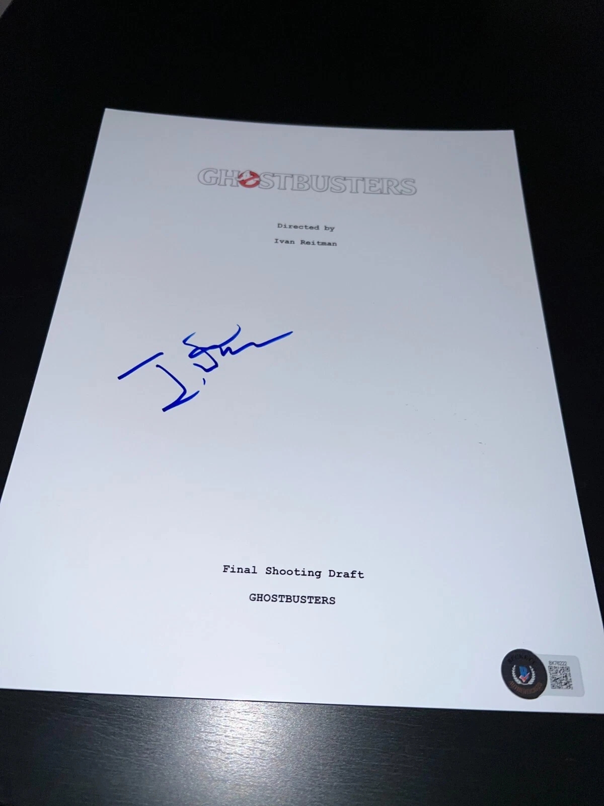 IVAN REITMAN SIGNED AUTOGRAPH MOVIE SCRIPT GHOSTBUSTERS BECKETT BAS COA AUTO X1