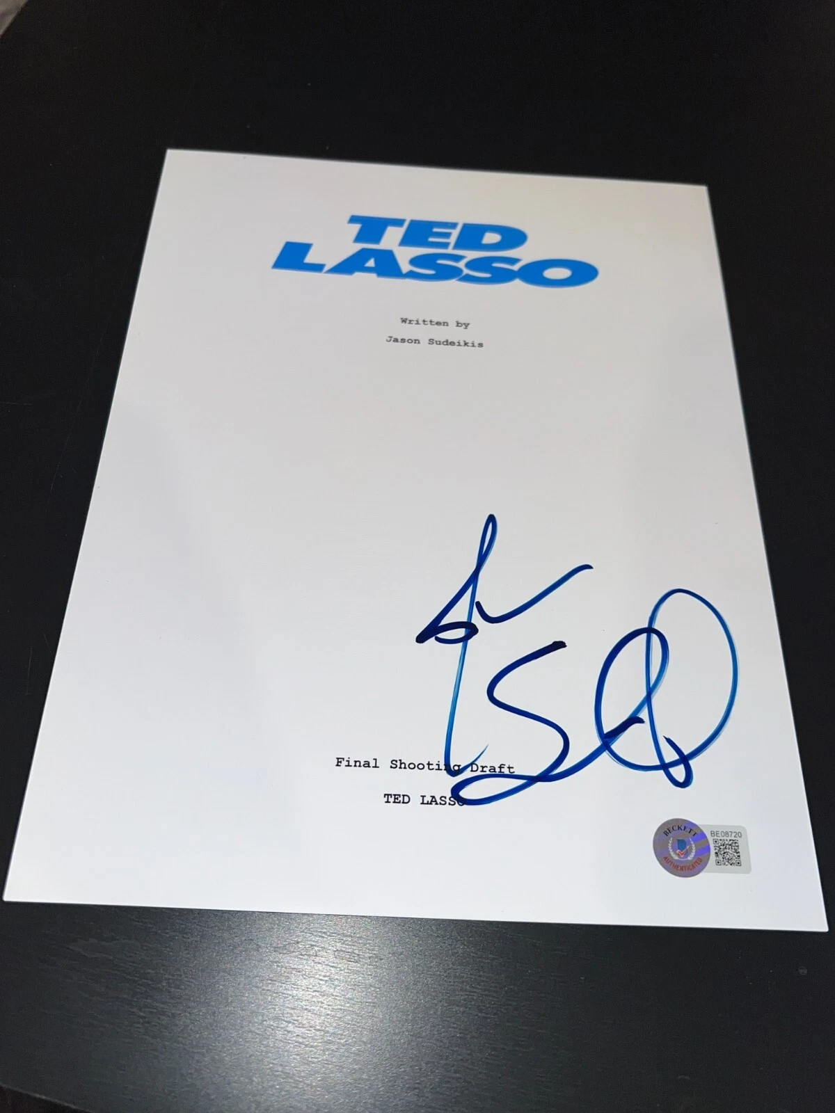 JASON SUDEIKIS SIGNED AUTOGRAPH TELEVISION SCRIPT TED LASSO APPLE BECKETT BAS X1