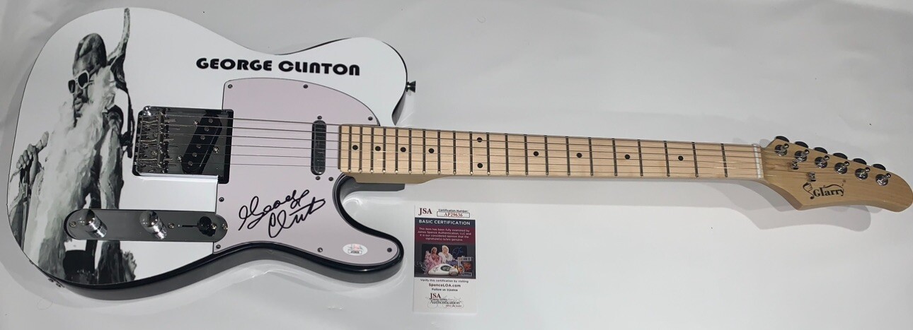 GEORGE CLINTON SIGNED CUSTOM ELECTRIC GUITAR PARLIAMENT FUNK JSA COA