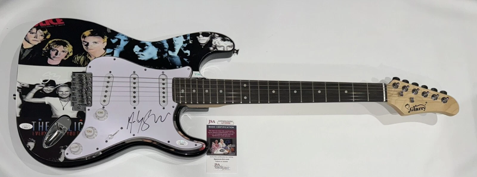 THE POLICE SIGNED CUSTOM ELECTRIC GUITAR STING ANDY SUMMERS 2X JSA COA