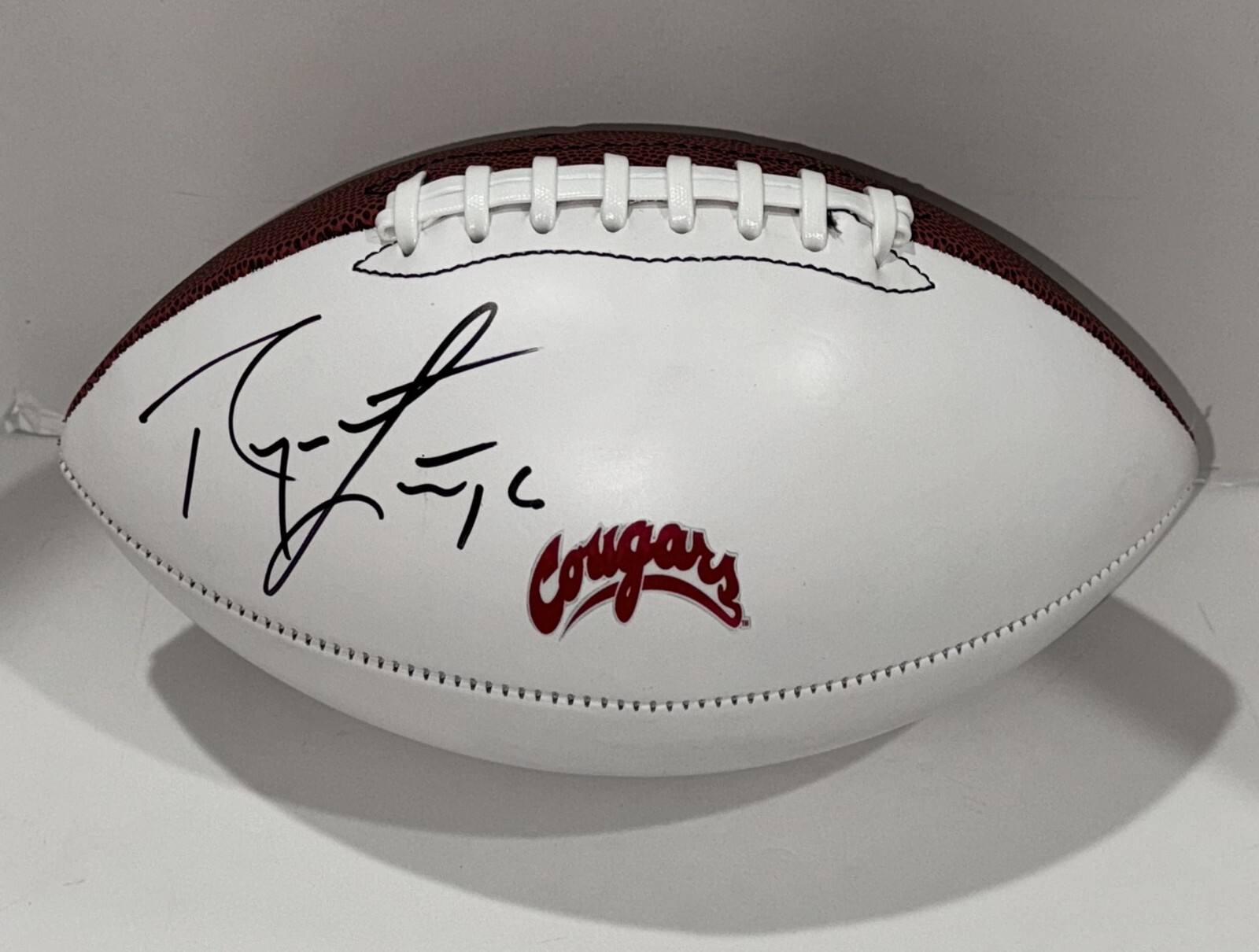 RYAN LEAF SIGNED FOOTBALL WASHINGTON ST. COUGARS STATE PROOF