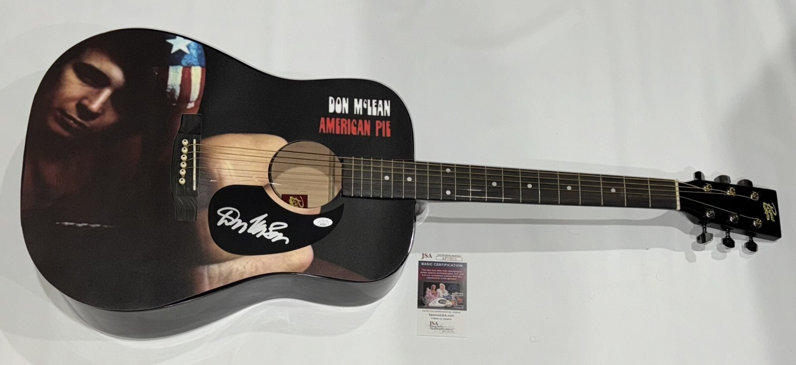 DON MCLEAN SIGNED CUSTOM ACOUSTIC GUITAR AMERICAN PIE AUTOGRAPHED JSA COA
