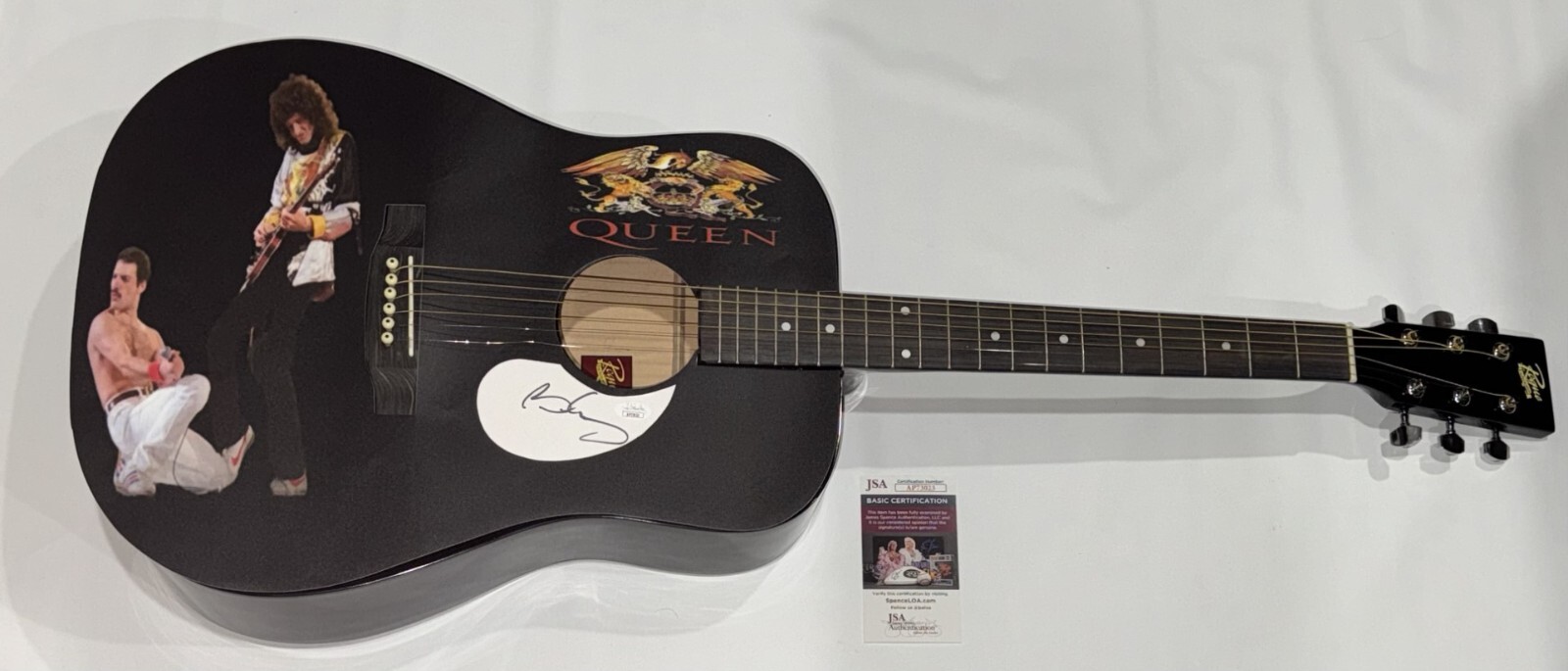 BRIAN MAY SIGNED CUSTOM ACOUSTIC GUITAR QUEEN AUTOGRAPHED JSA COA