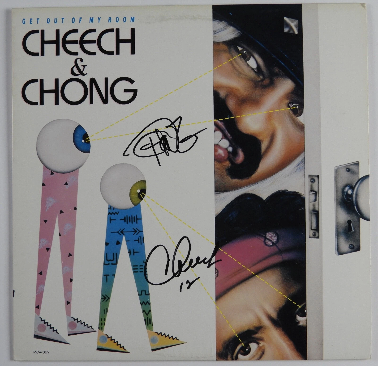 Cheech & Chong JSA Signed Autograph Record Vinyl Get Out Of My Room