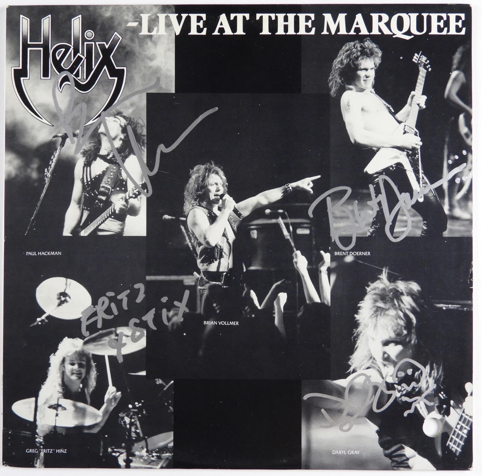 Helix JSA Signed Autograph Record Vinyl Live At The Marquee Multiple Sigs