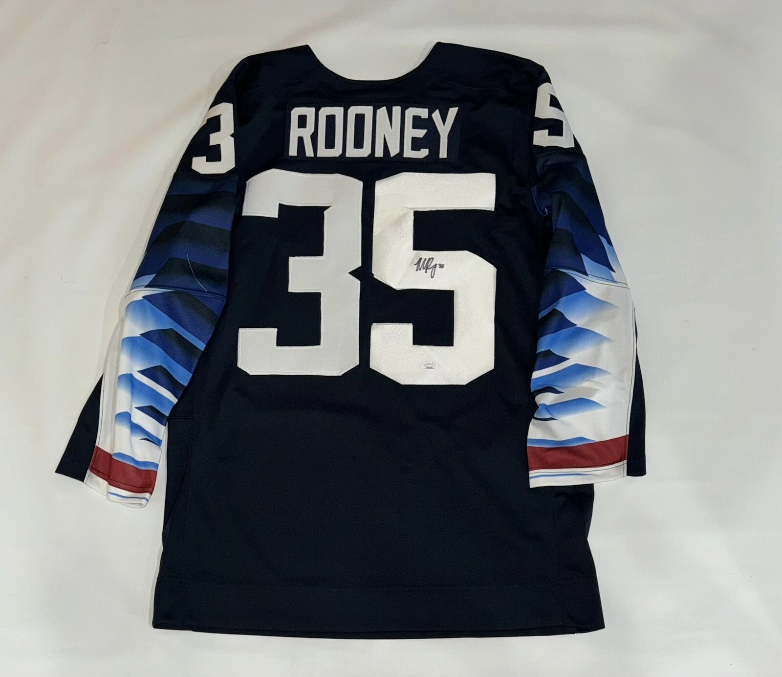 MADDIE ROONEY SIGNED 2018 OLYMPICS TEAM USA HOCKEY JERSEY IMPERFECT JSA COA