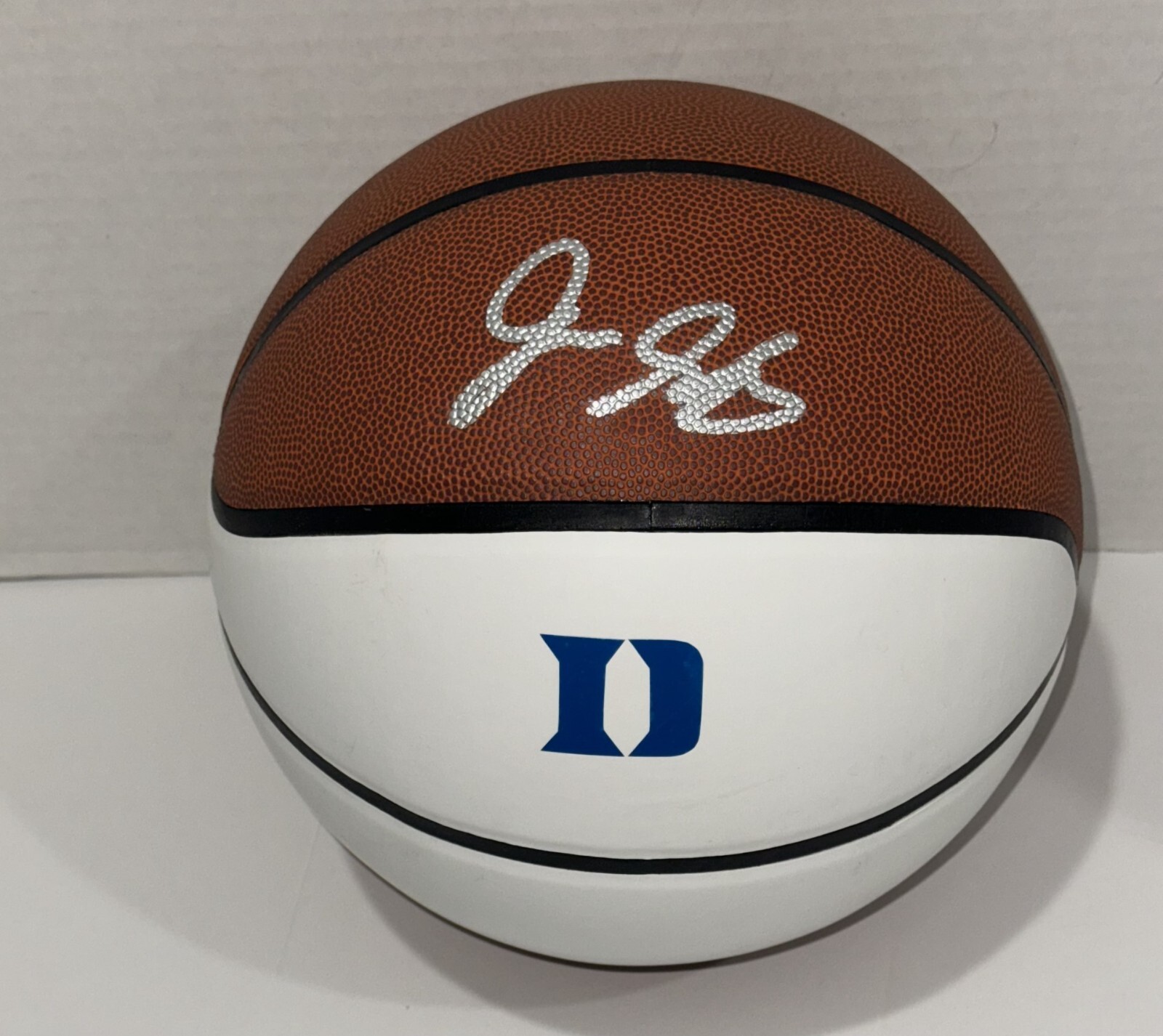 JON SCHEYER SIGNED BASKETBALL DUKE BLUE DEVILS COACH AUTOGRAPHED PROOF